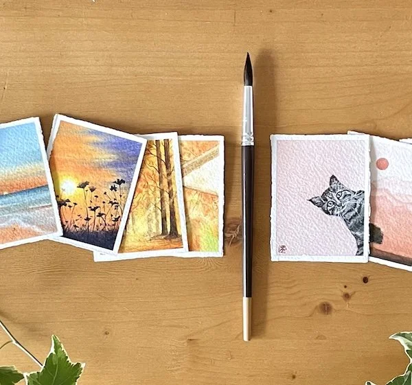 Online Miniature Watercolor Course — Nano Art