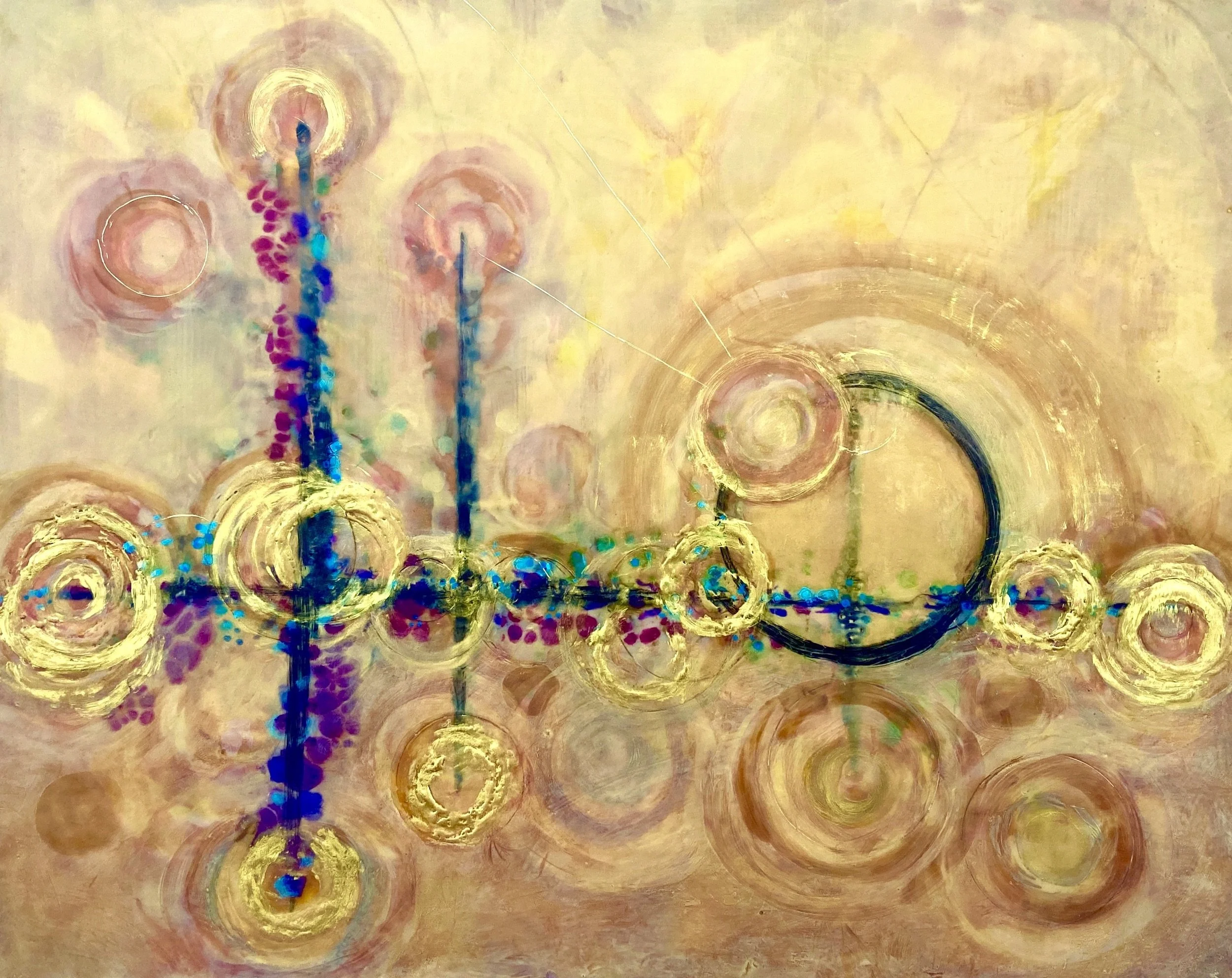 Golden Hour Encaustic