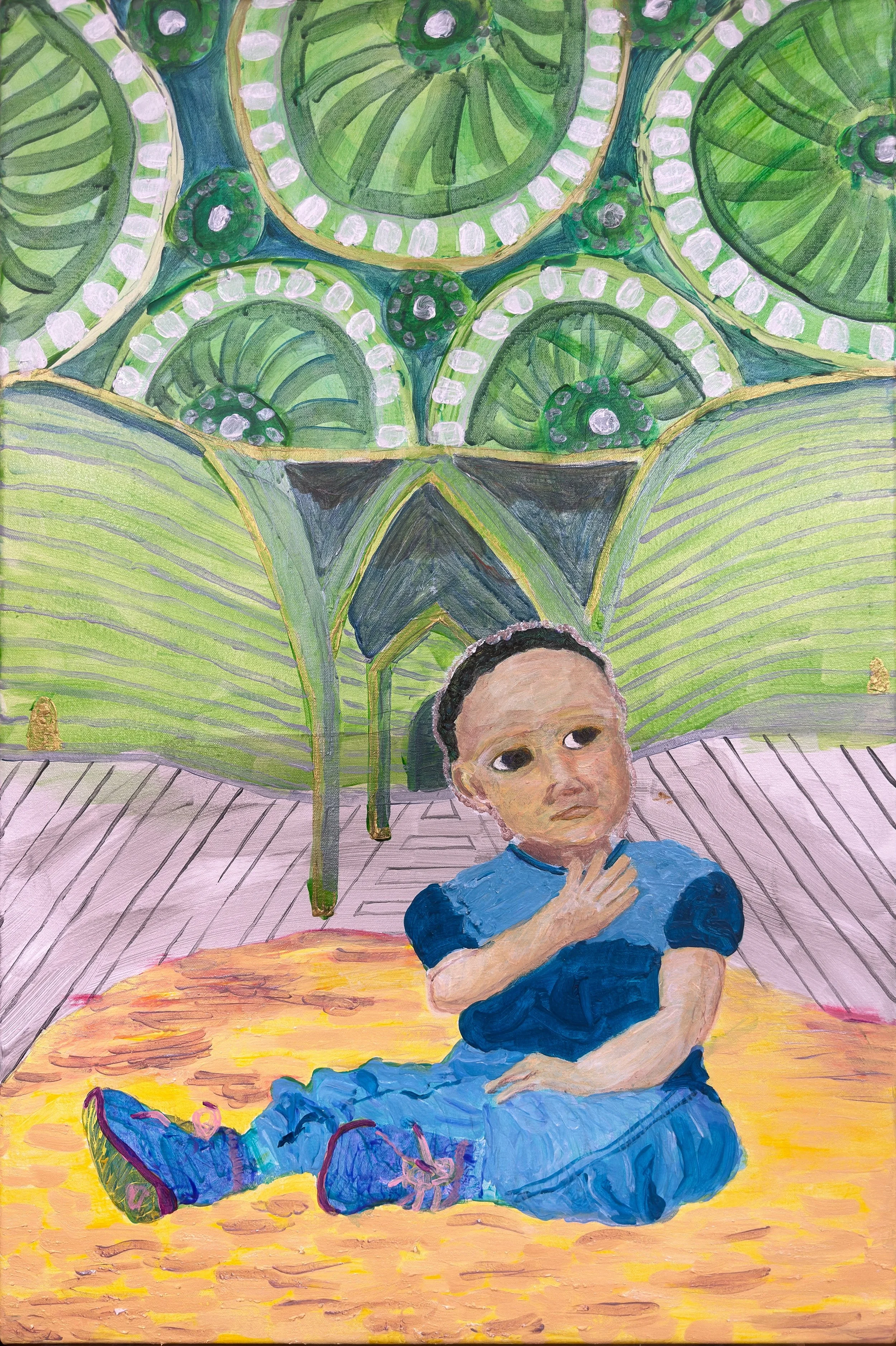 Boy in Front of Mosque