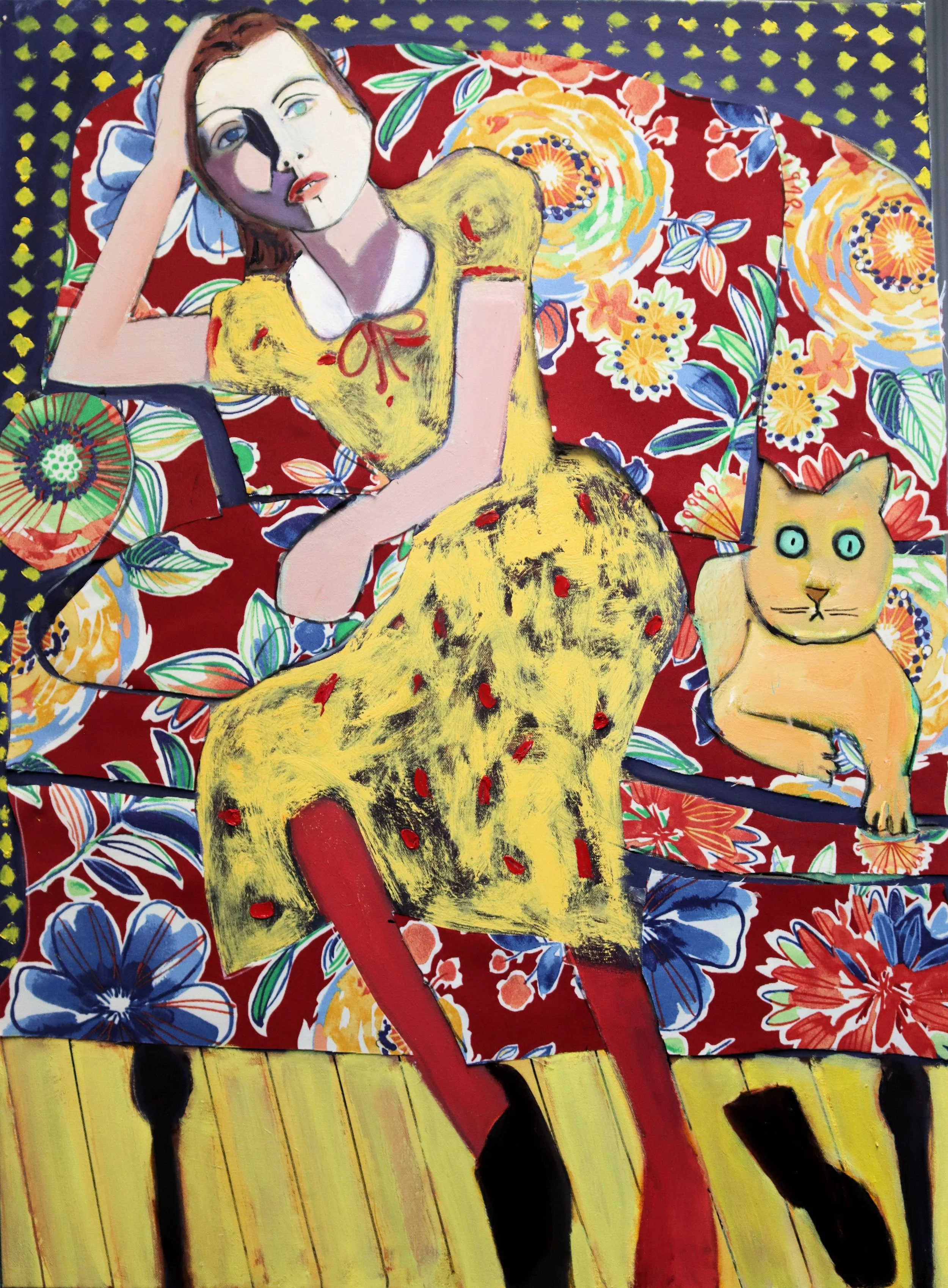 Girl with Red Stockings