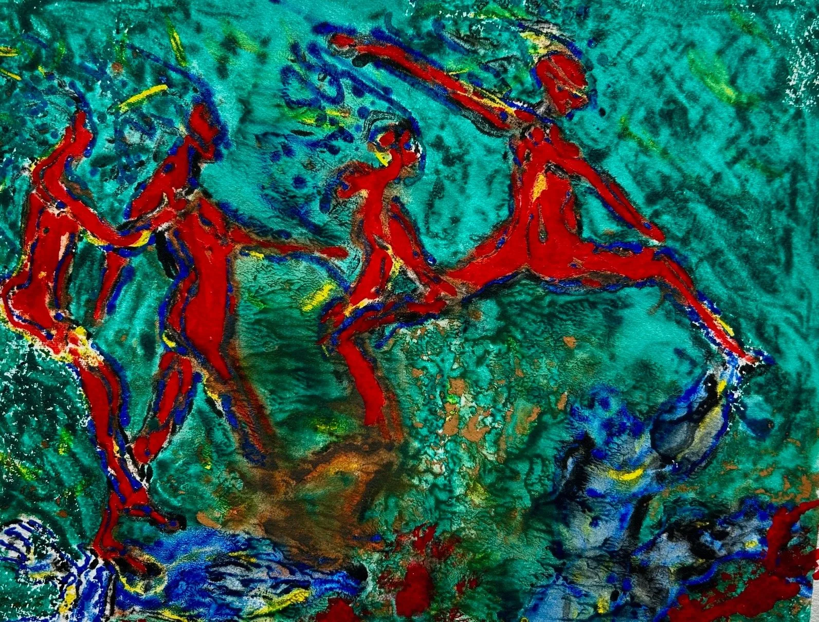 Dancers Seeing Red