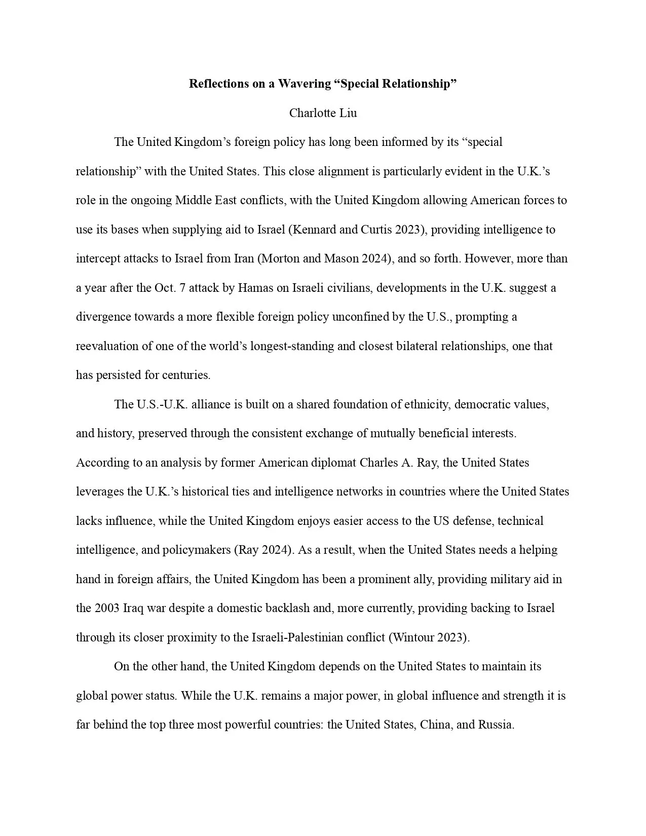 Reflections on a Wavering Special Relationship — Penn Journal of Arts ...
