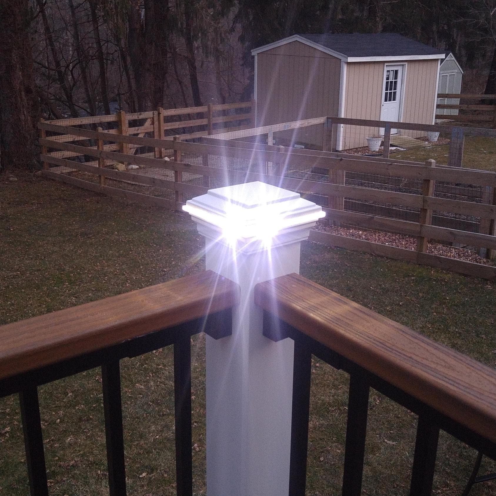Trex Lighted Post Cap 12 volt Low Voltage post cap for Trex brand railings