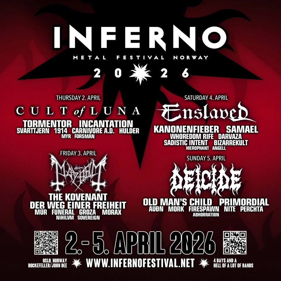 🔥INFERNO FESTIVAL NORWAY 2026 Announces Full Lineup + Rockefeller/John Dee Stage Splits🔥