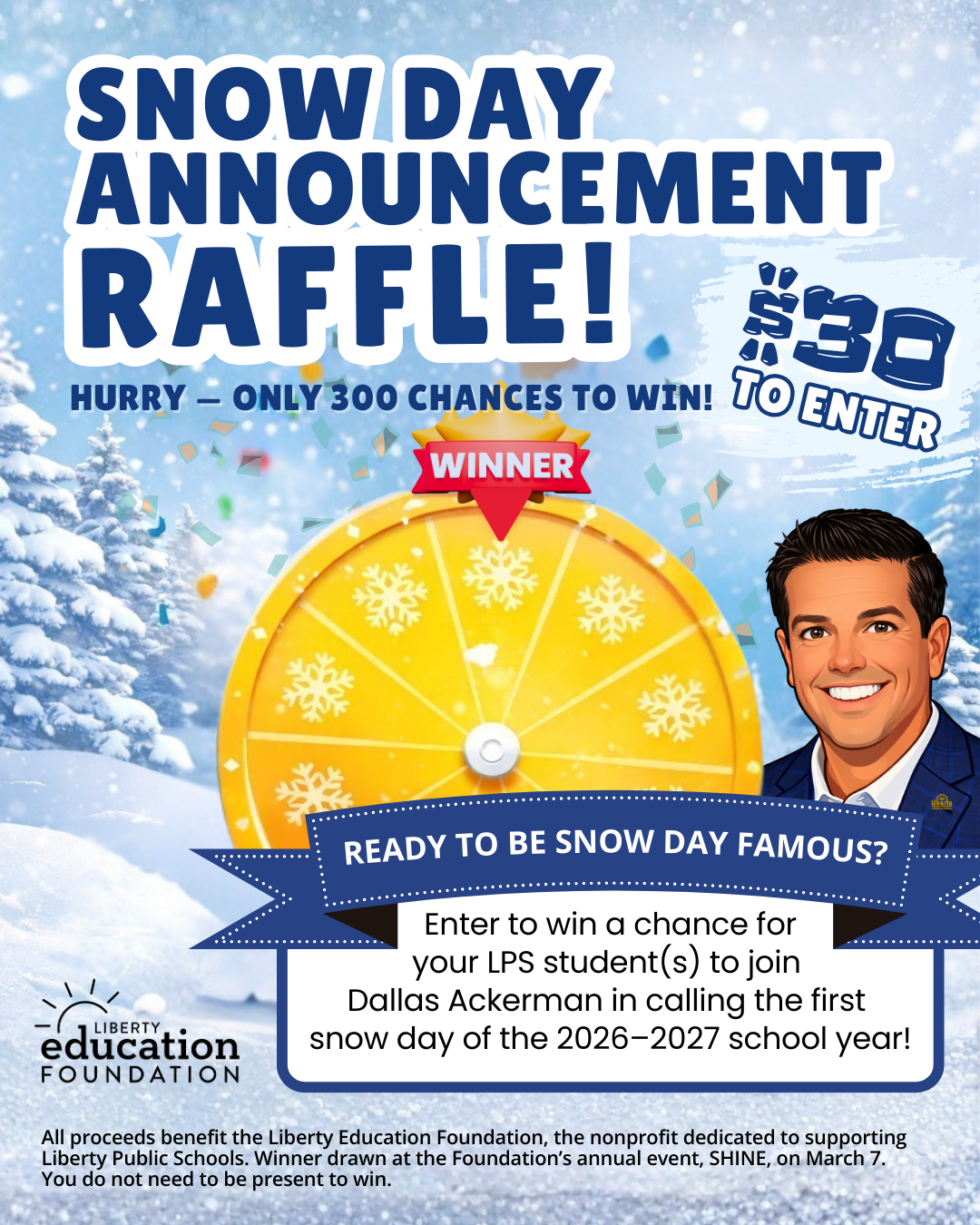 SNOW DAY ANNOUNCEMENT RAFFLE