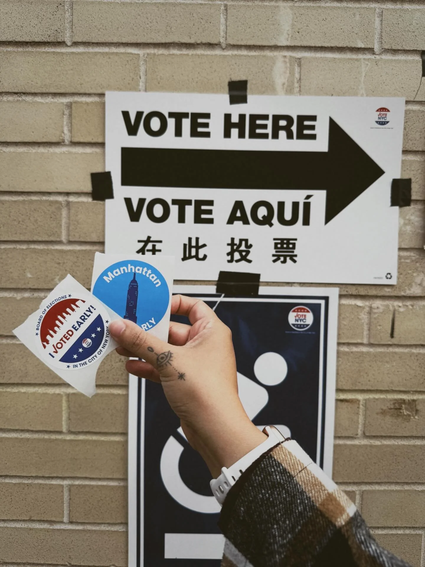 civic duty = ✓✓✓
nyc! early voting started yesterday.
polls are open all week. check the last slide for times. 
vote early so election day is a little easier for poll workers and so you won’t have to be in line for a long time come election da