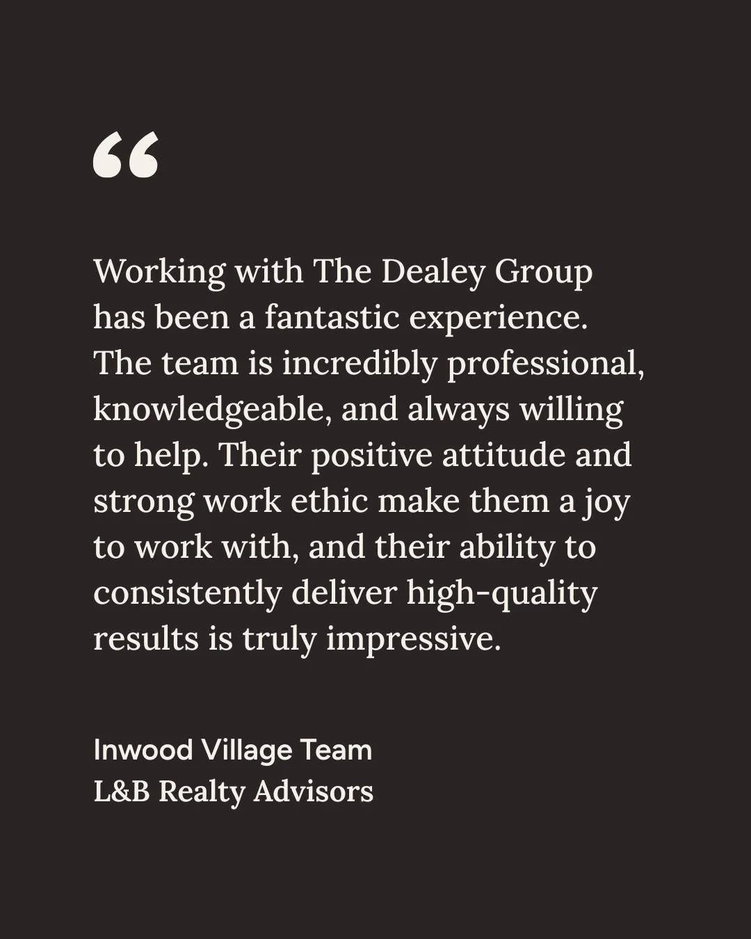 Our clients are the reason we love what we do. Thank you to our incredible clients for recognizing our team&rsquo;s hard work and dedication!