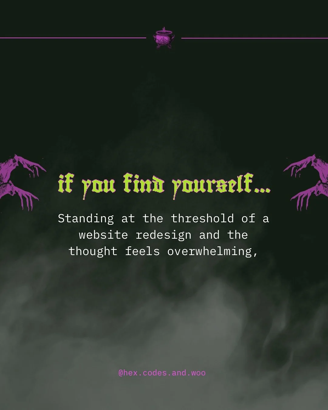 The Witch&rsquo;s Roast is where I lovingly roast your website, magic &amp; divination are included ✨ Learn more by joining The Cauldron. Waitlist opens tomorrow 11.20.25