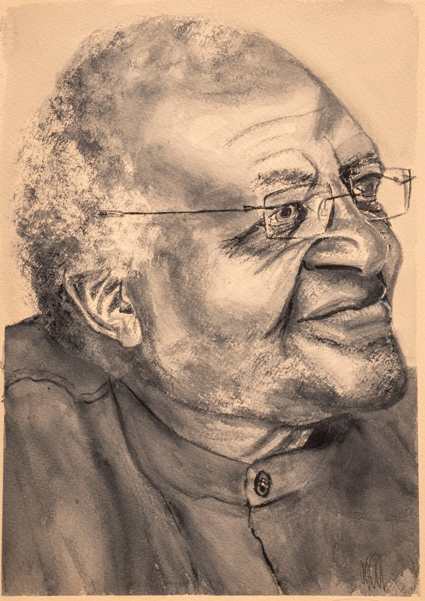 Watercolour painting of a photograph by Andrew Zucherman
