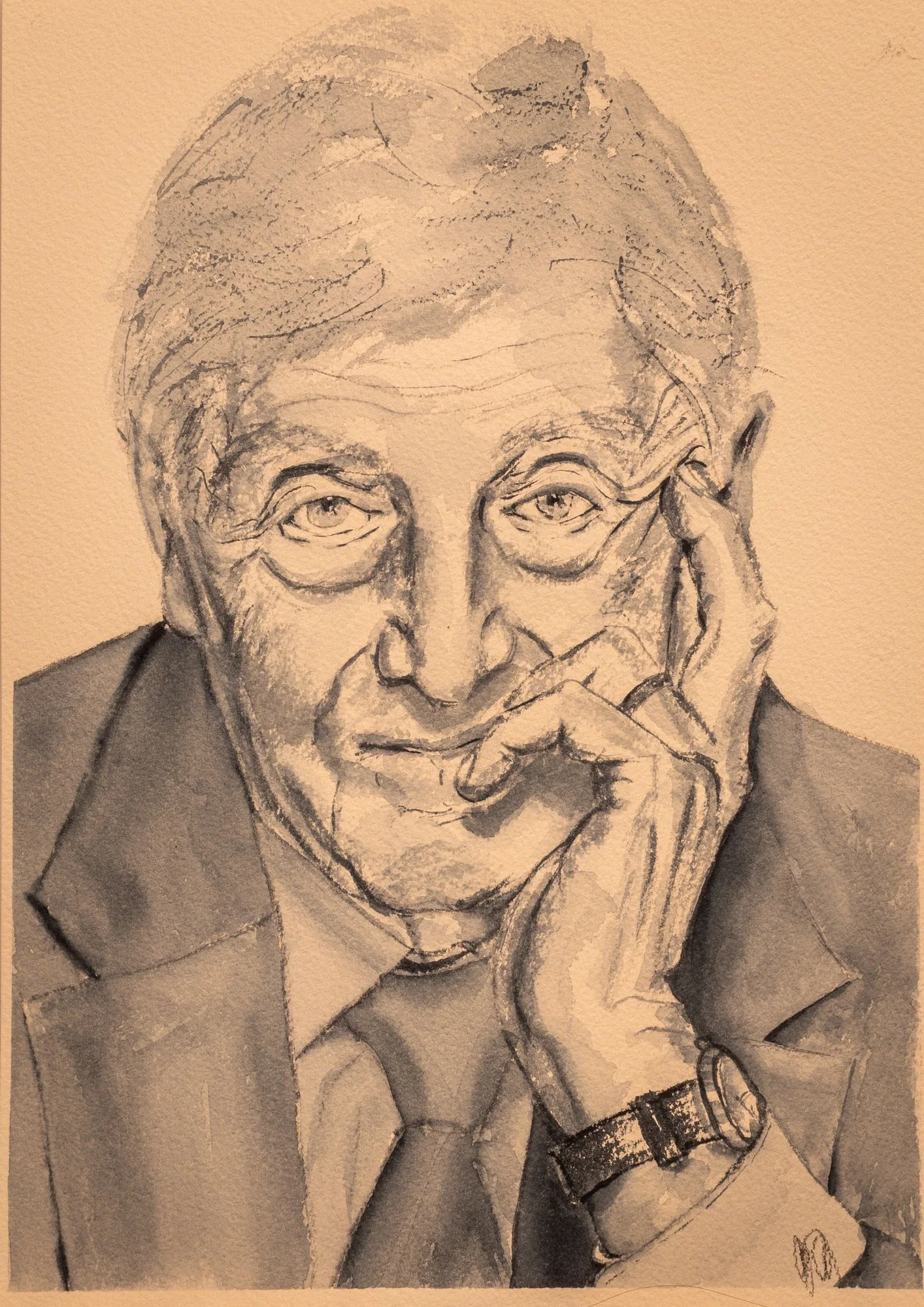 Watercolour painting of a photograph by Andrew Zucherman