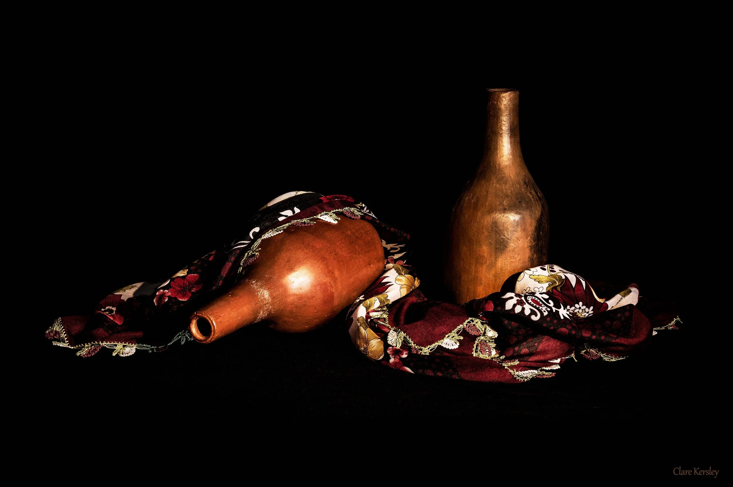 Vases and Scarf