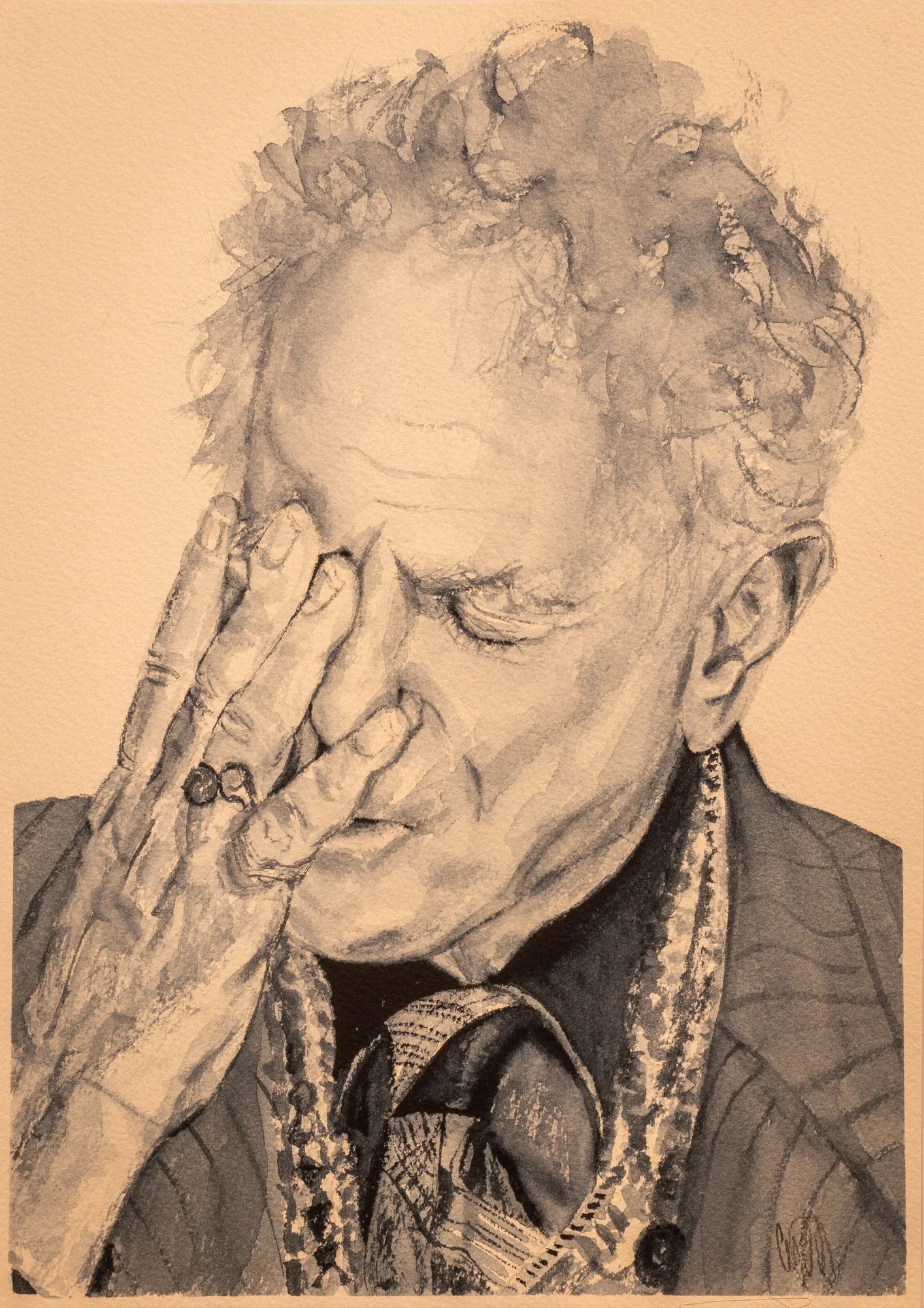 Watercolour painting of a photograph by Andrew Zucherman