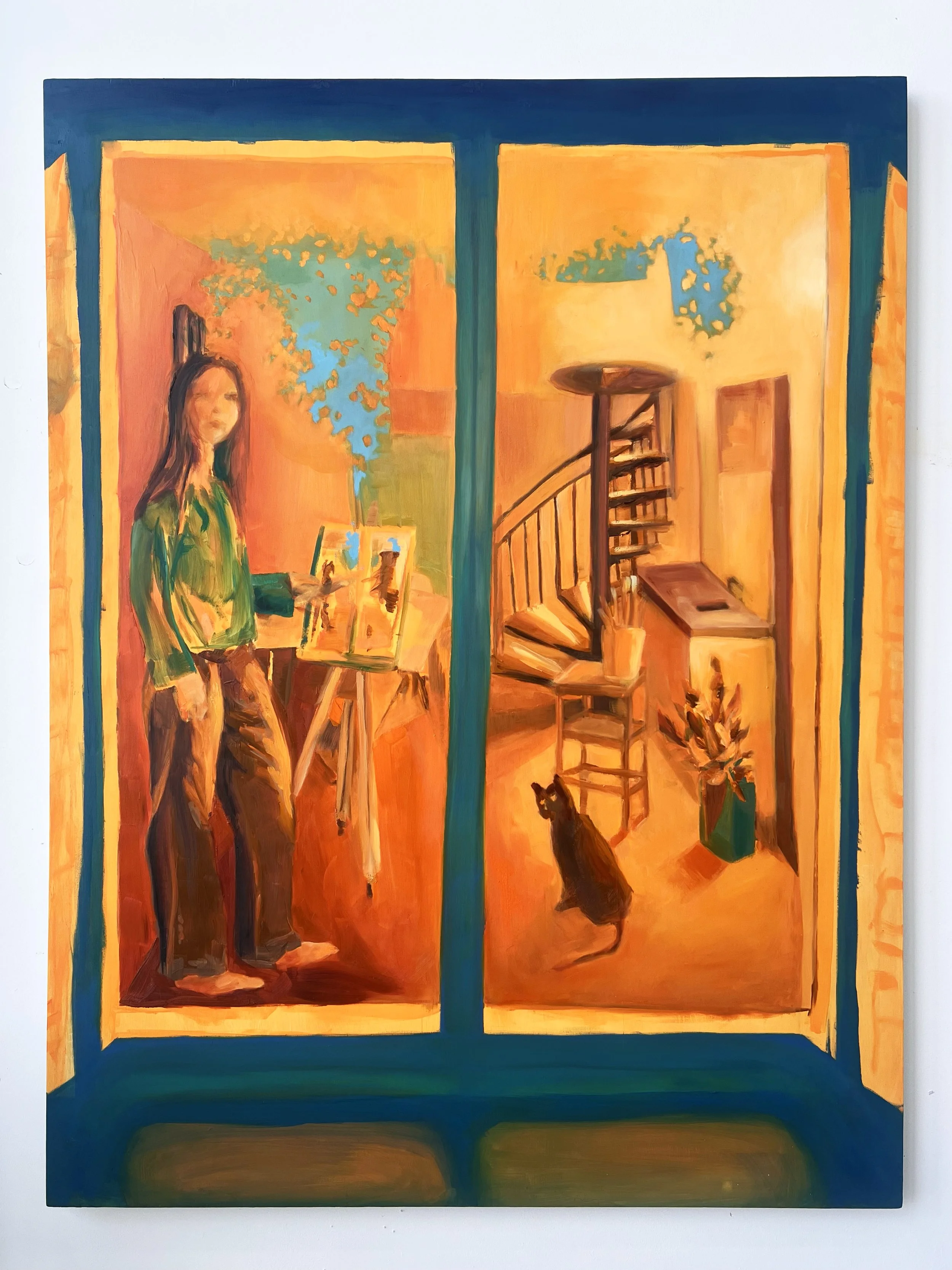 'Watcher' Oil on Plywood 160x122cm