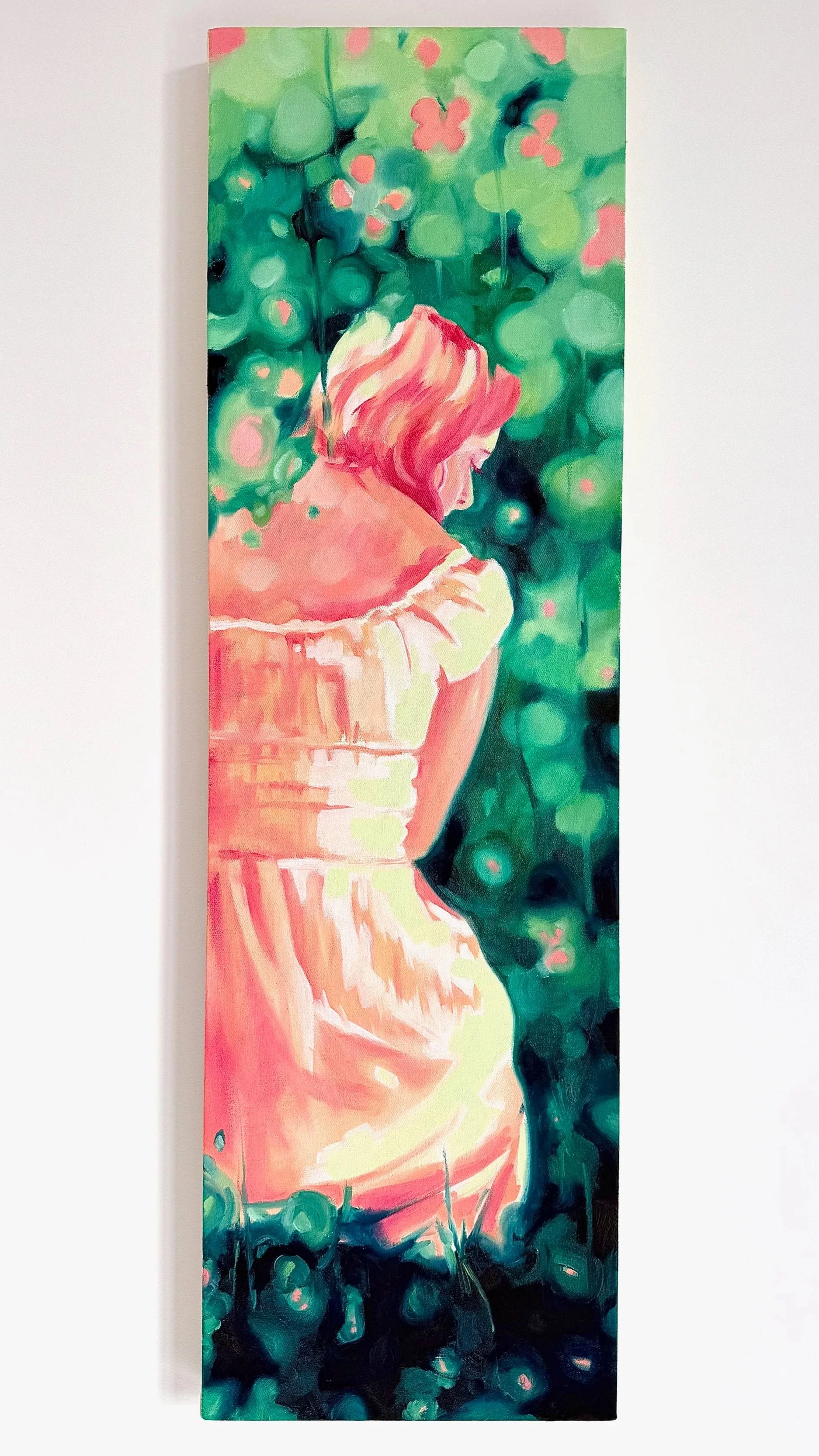 A soft place to fall 100x30cm Oil on canvas 