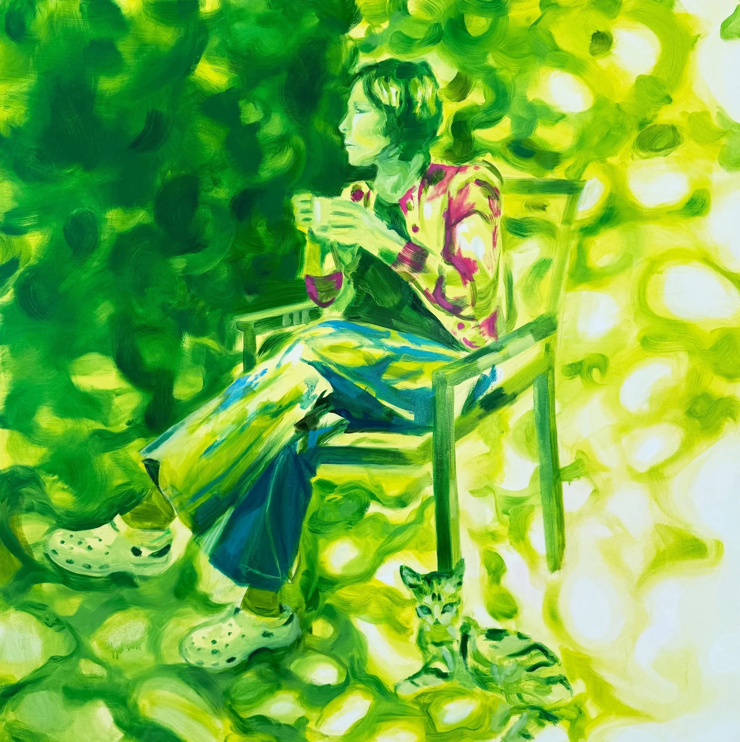 Tea Break (expanded) 100x100cm Oil on canvas