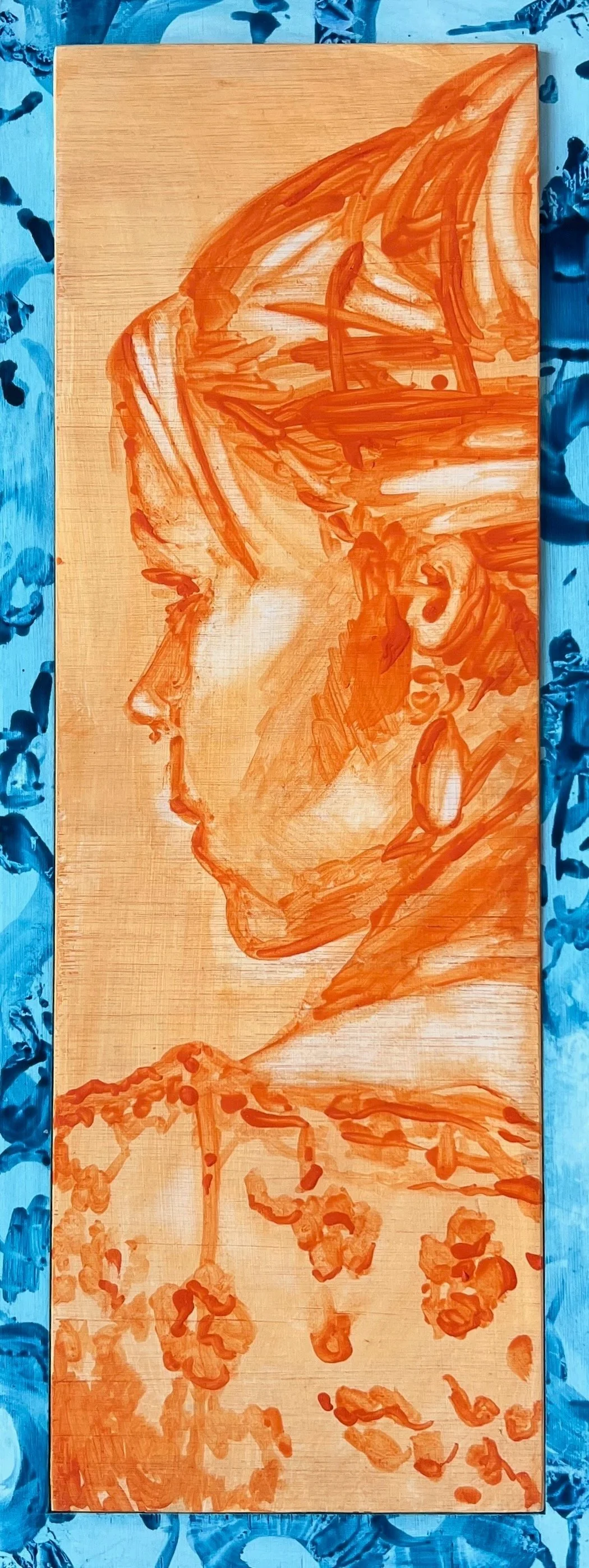 'Peripheral' Oil on Plywood 66x25cm