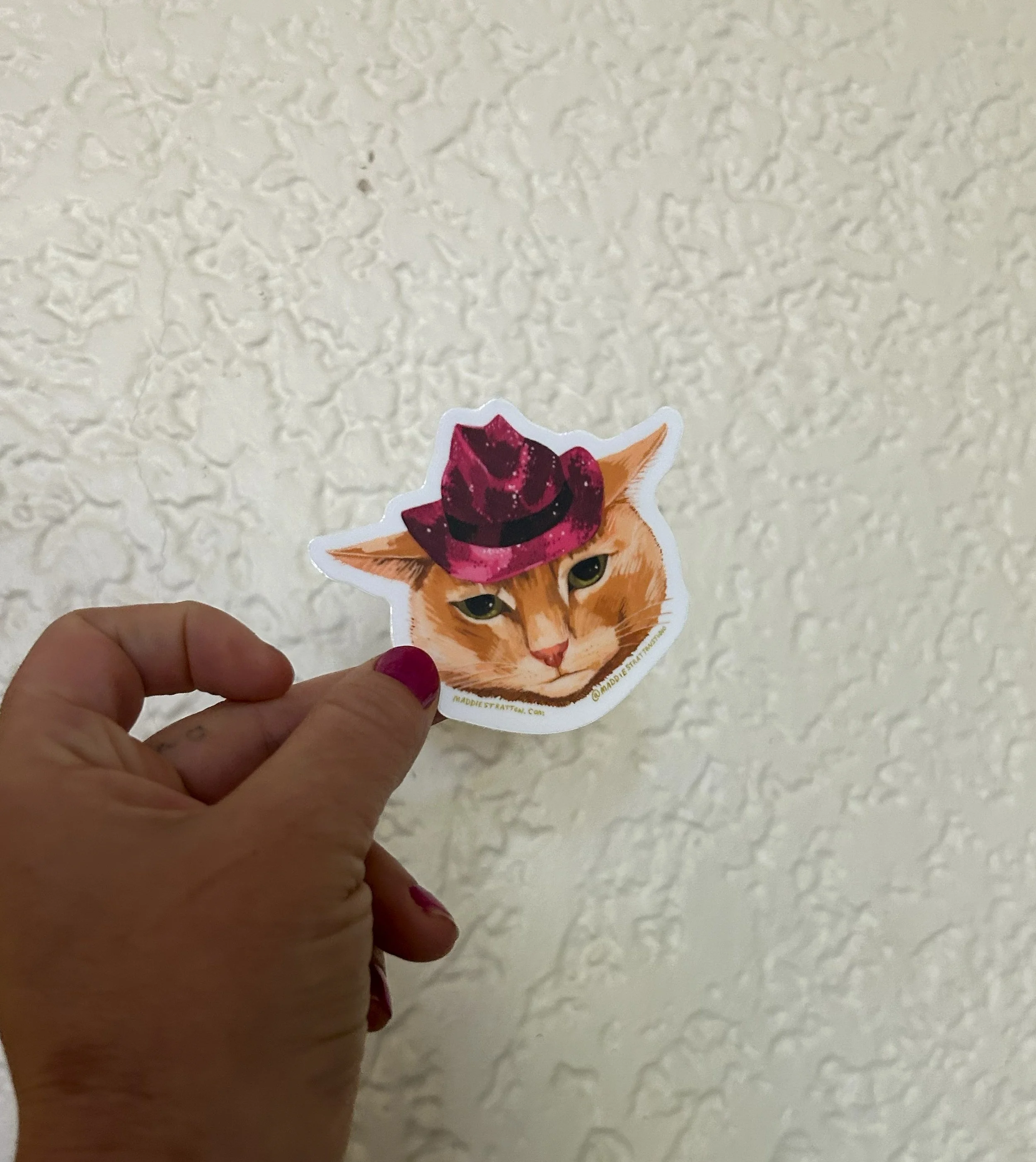 Bijou in a hat - sticker