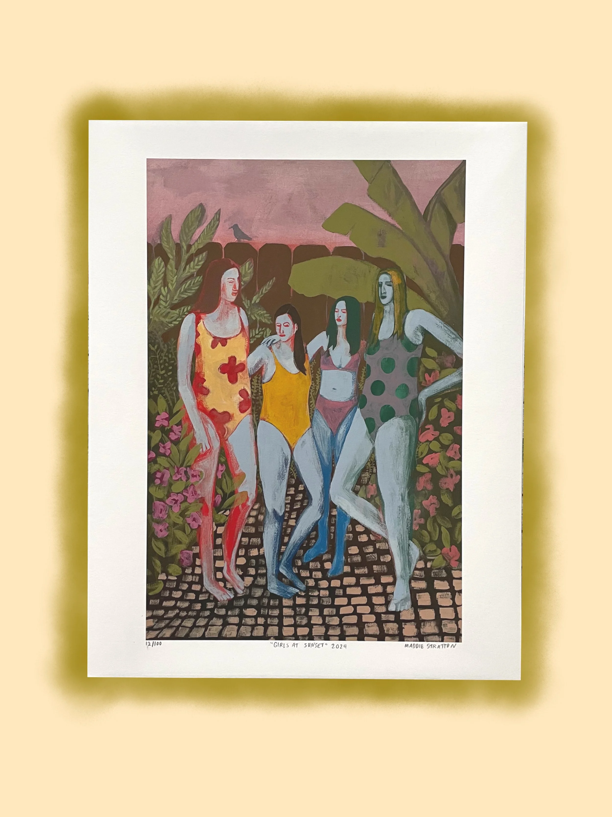 Girls at Sunset- Print