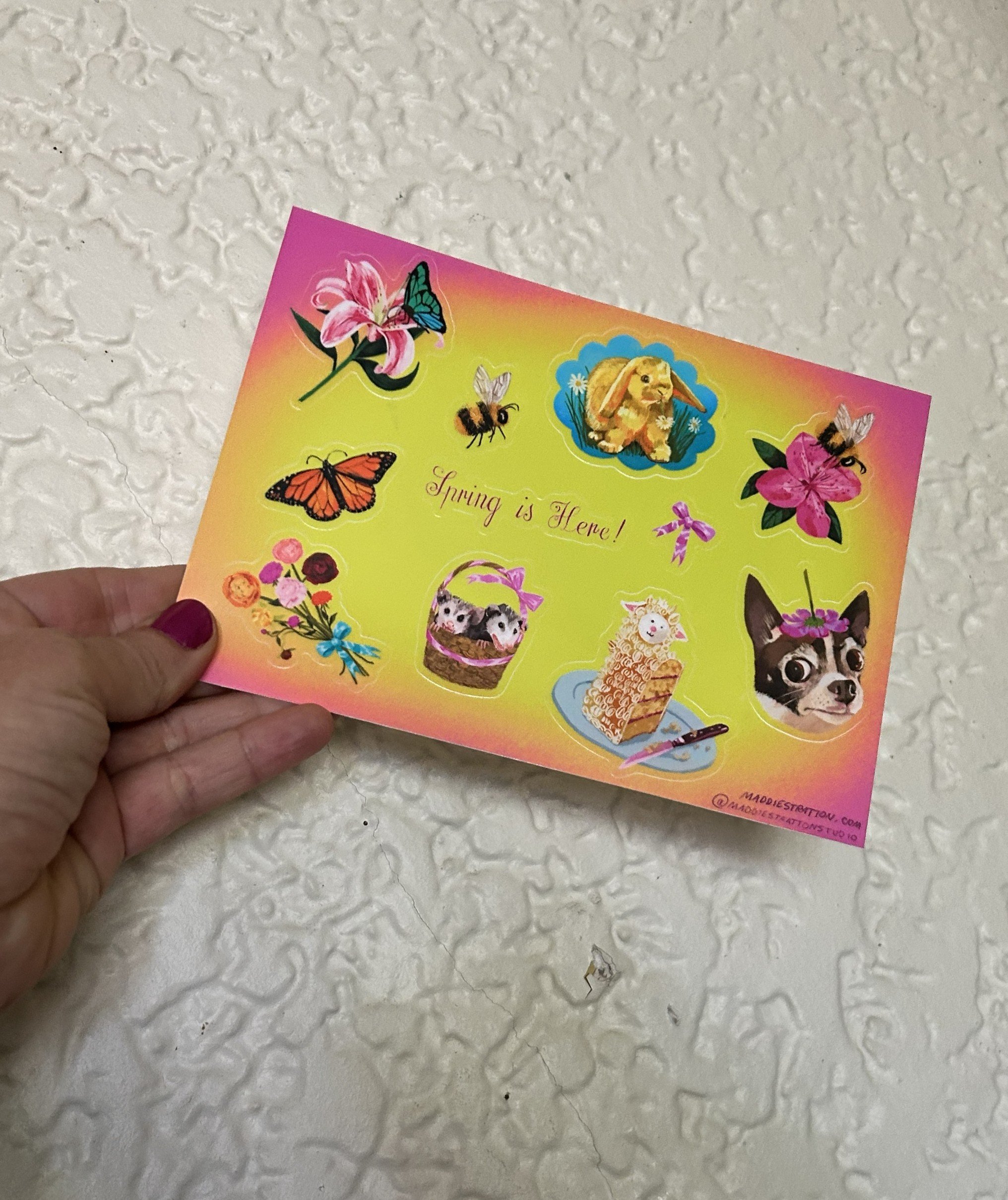 Spring is here ! - sticker sheet