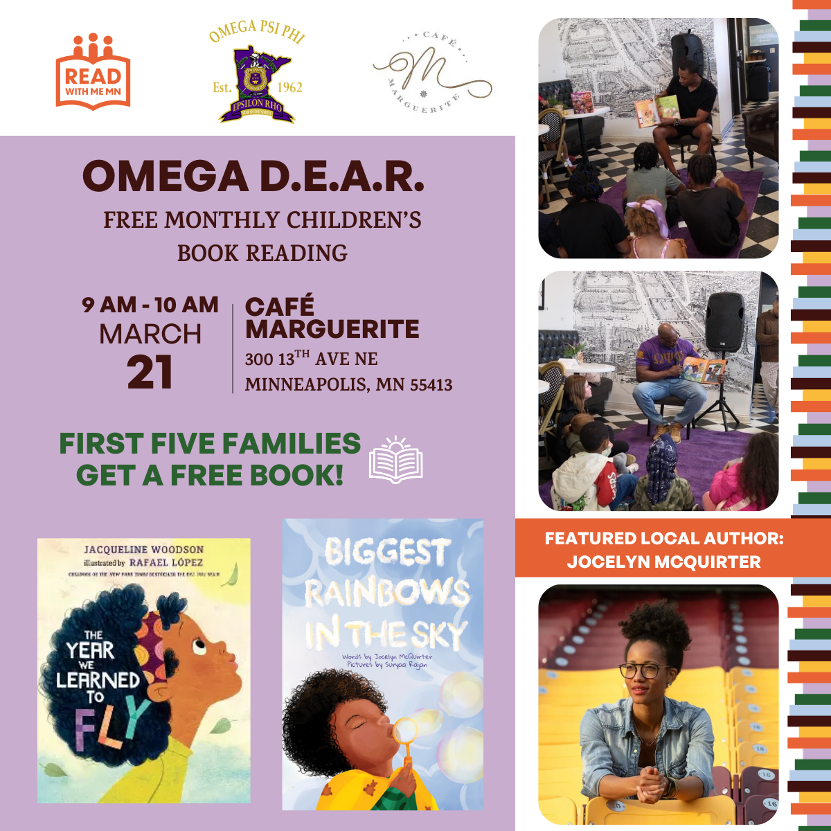 Omega D.E.A.R. -- Monthly Children's Book Reading