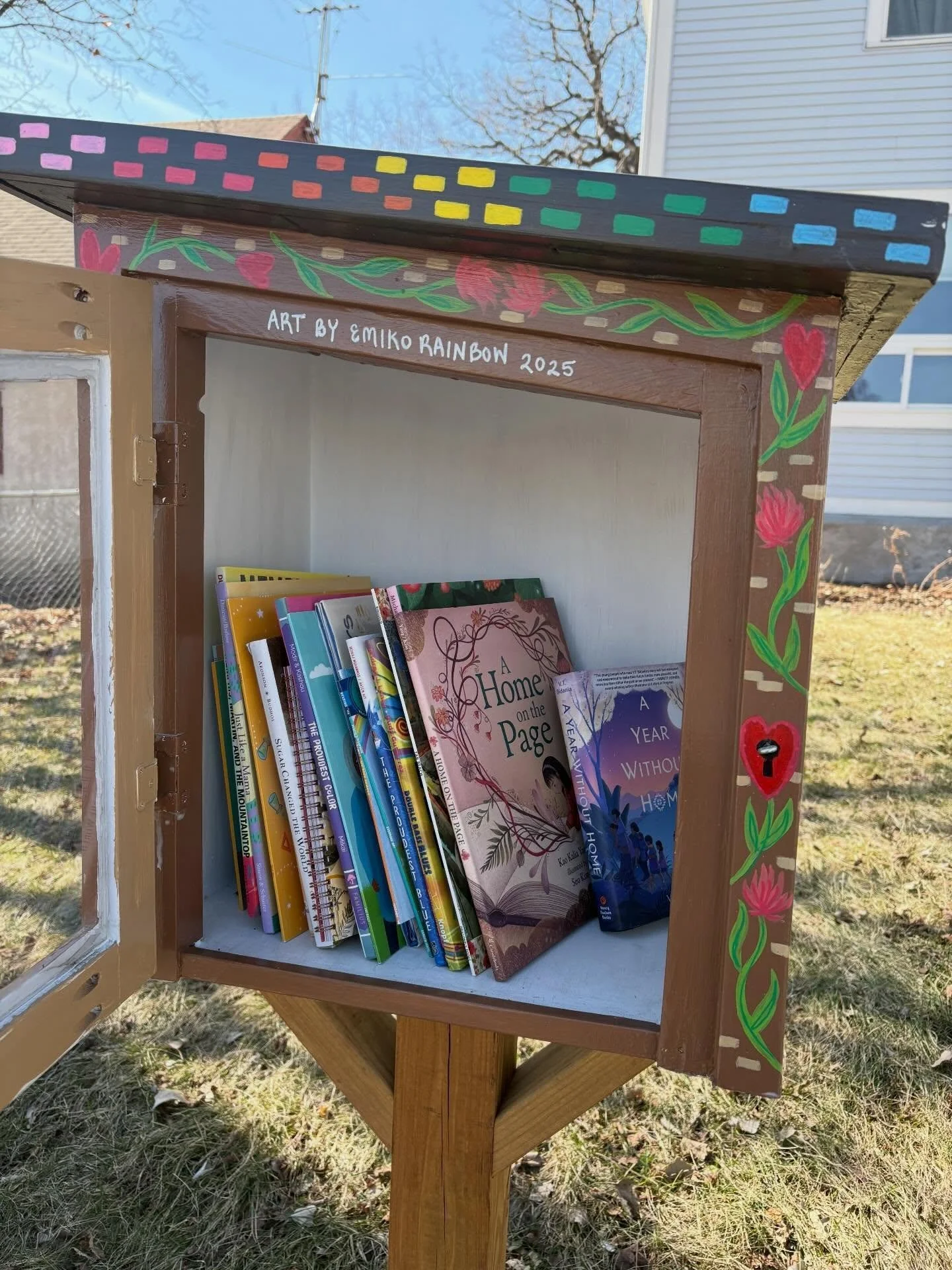 Don&rsquo;t forget we have a @littlefreelibrary located in N. Minneapolis off of 44/Morgan Ave N. Just recently restocked 📚 grab some diverse children&rsquo;s books, admire @emikorainbow&rsquo;s design and walk along the parkway! ✨