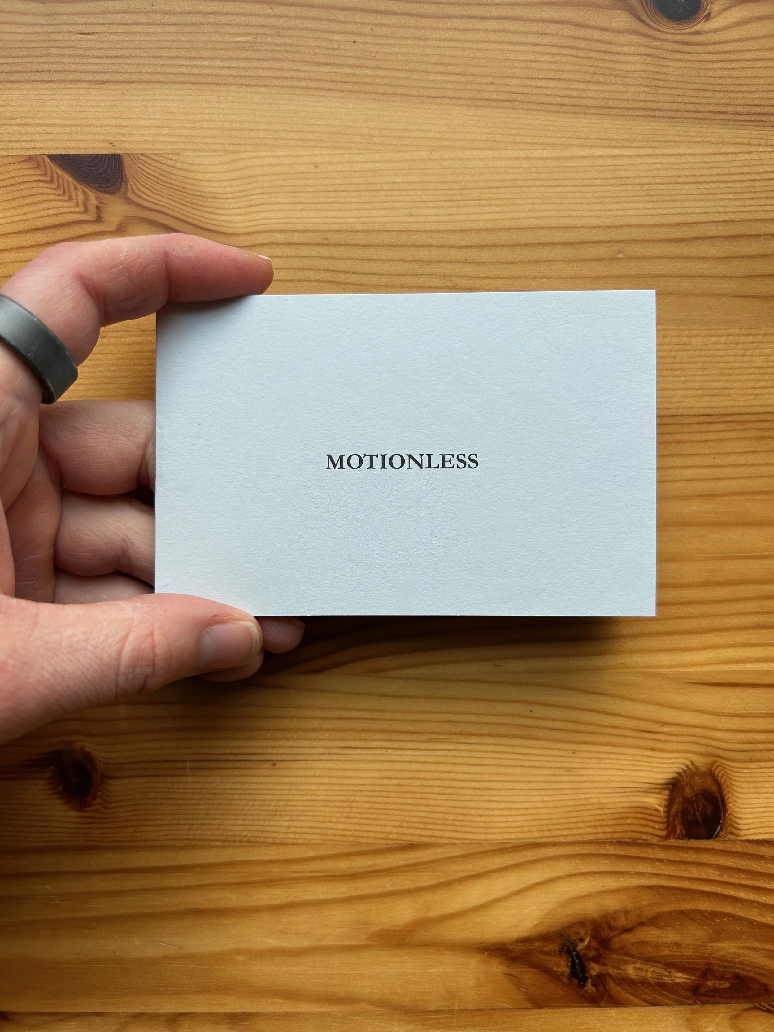 Pocket Poetry - Motionless