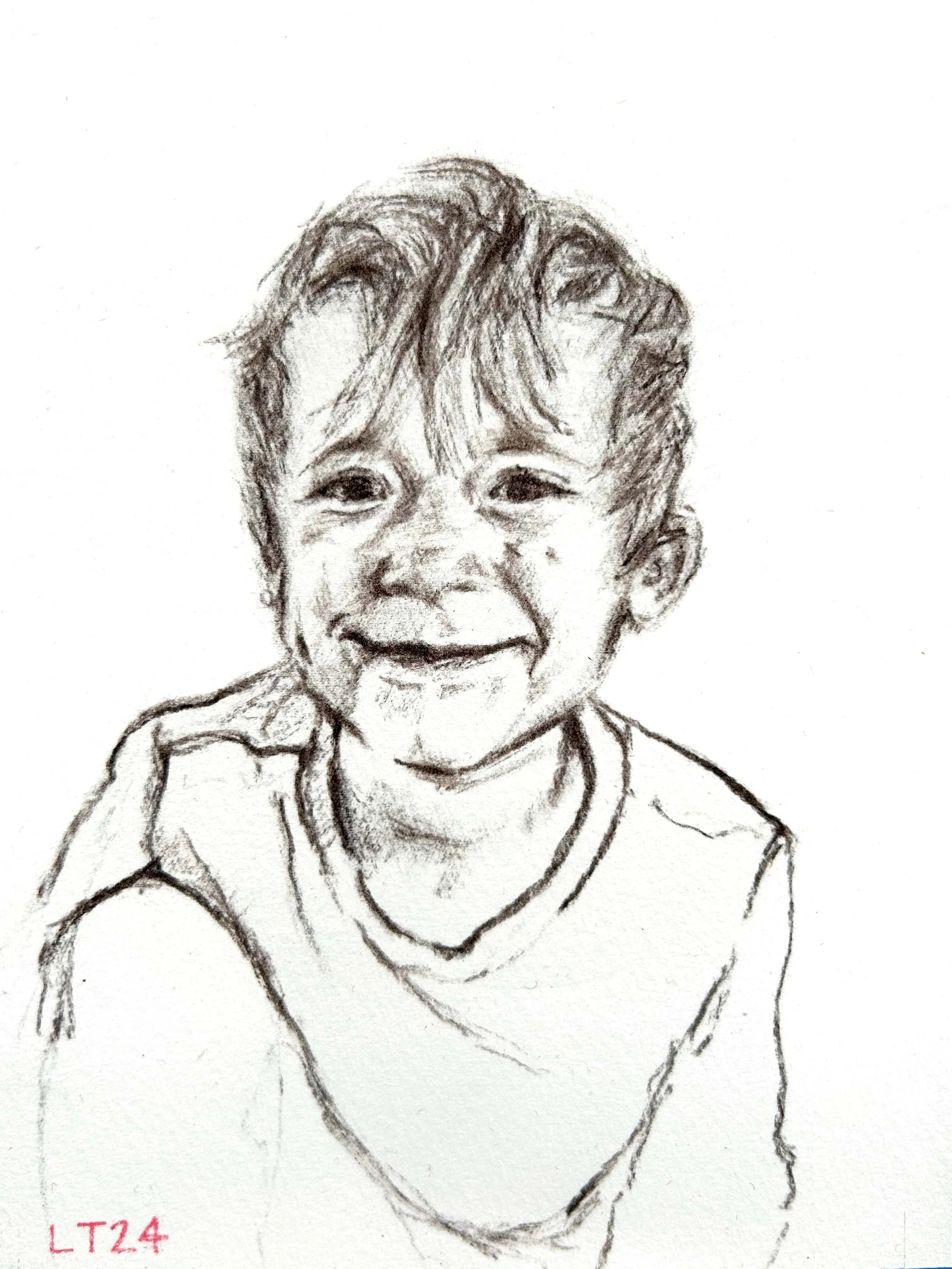 Vine charcoal on paper, 5x7 in. 