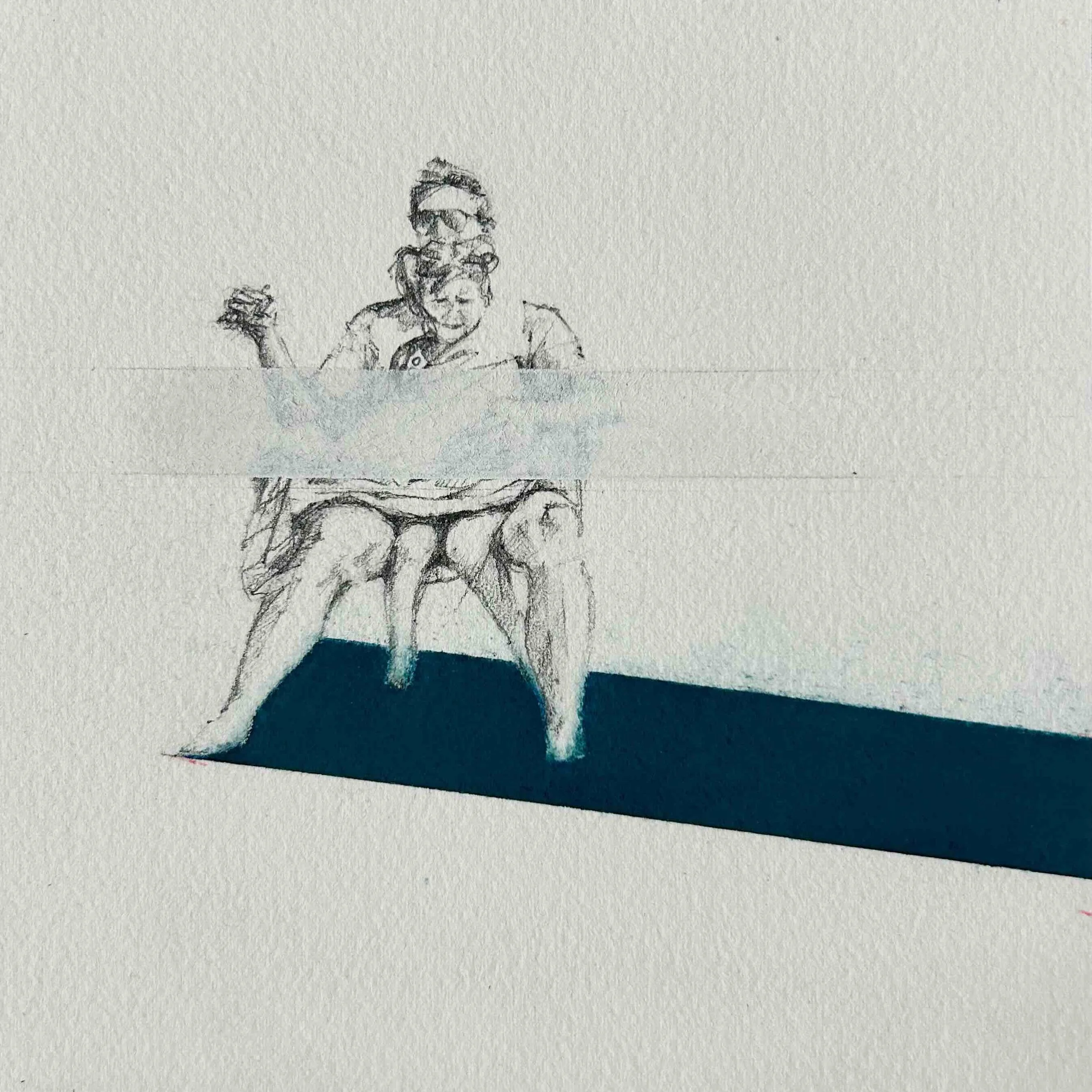 "Place of Childhood", Mixed media, 8x8 inches [SOLD]