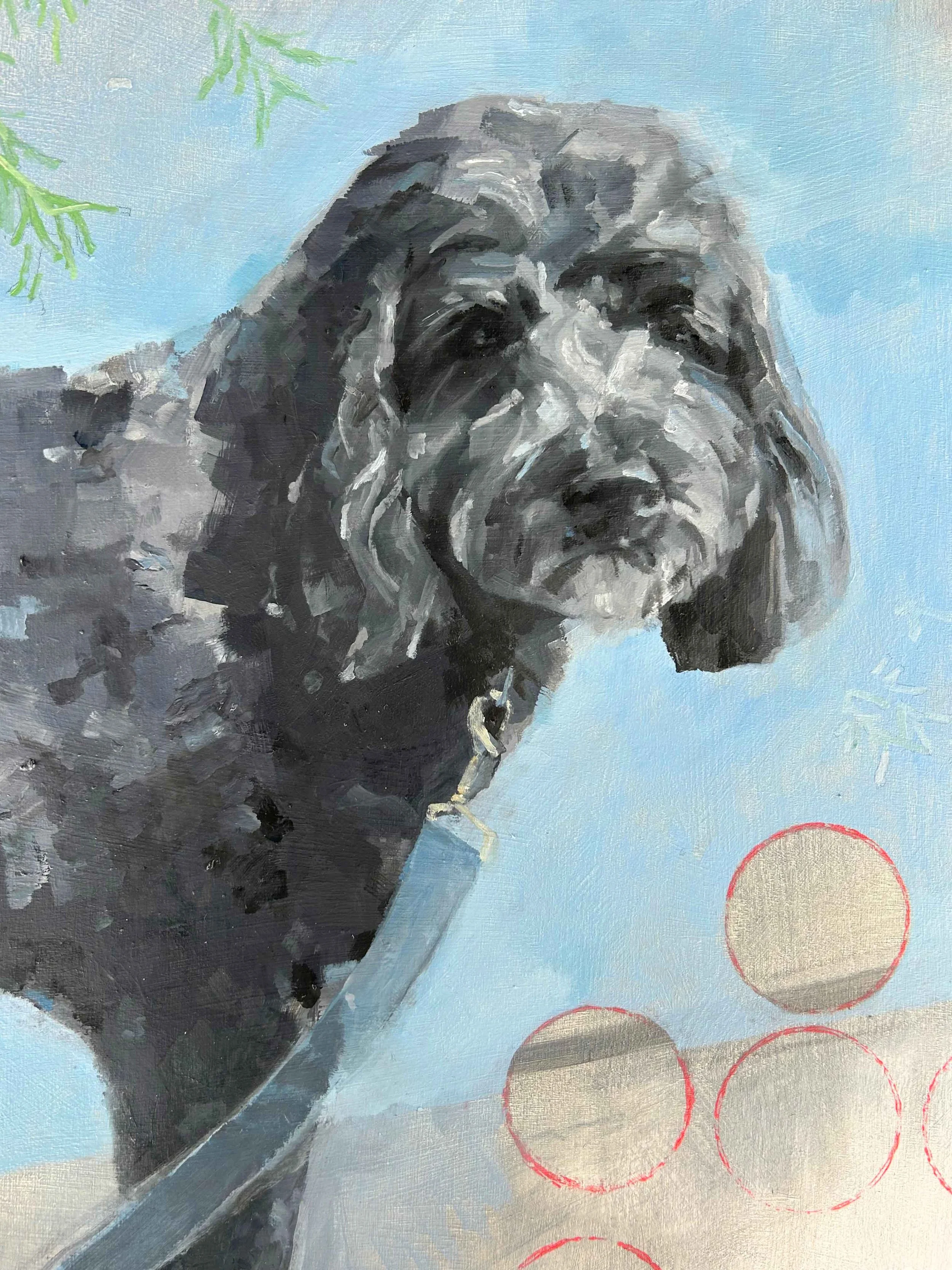 Oil on cradled wood canvas, 24x30 in. (detail)