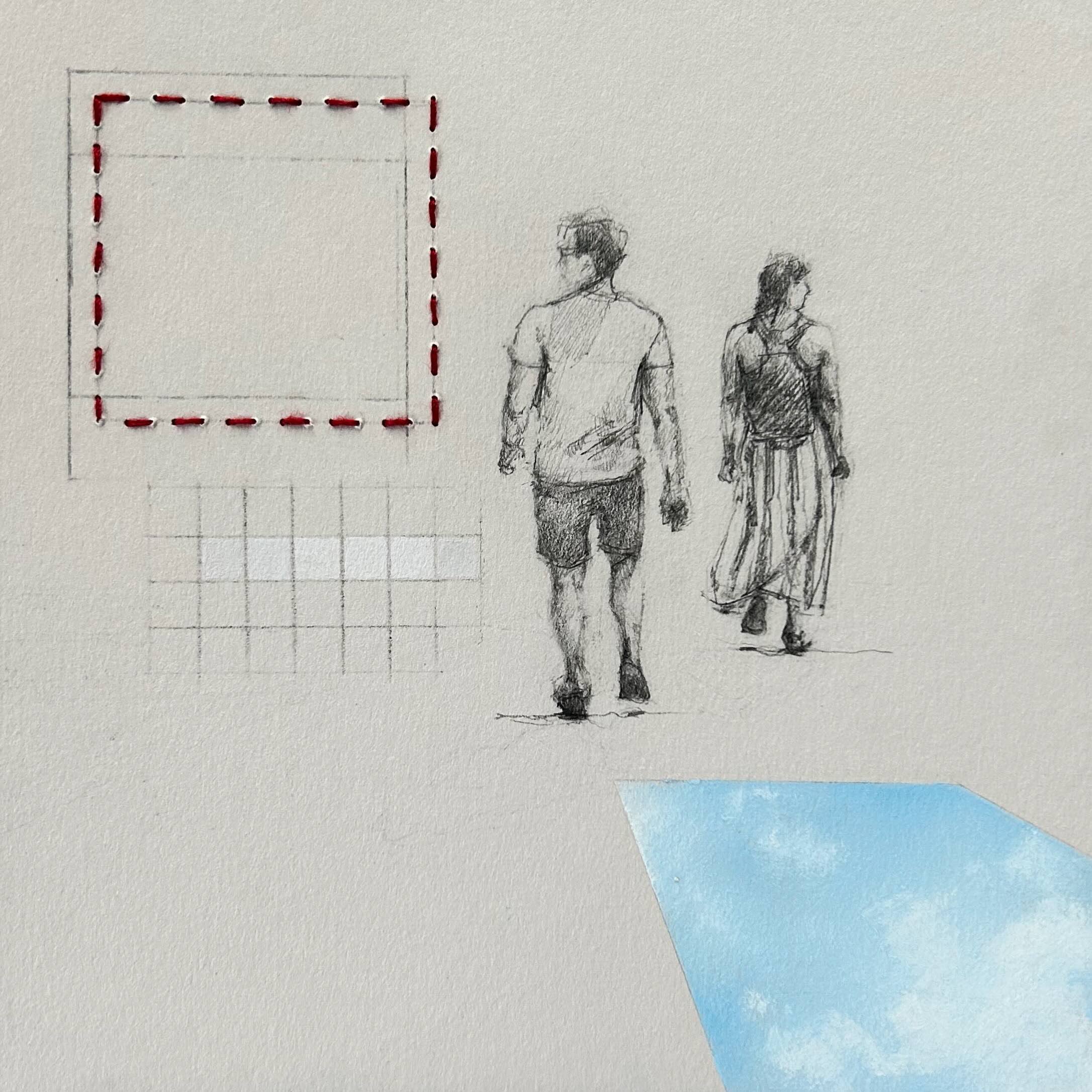 "In the Dream", Mixed media, 8x8 inches [SOLD]