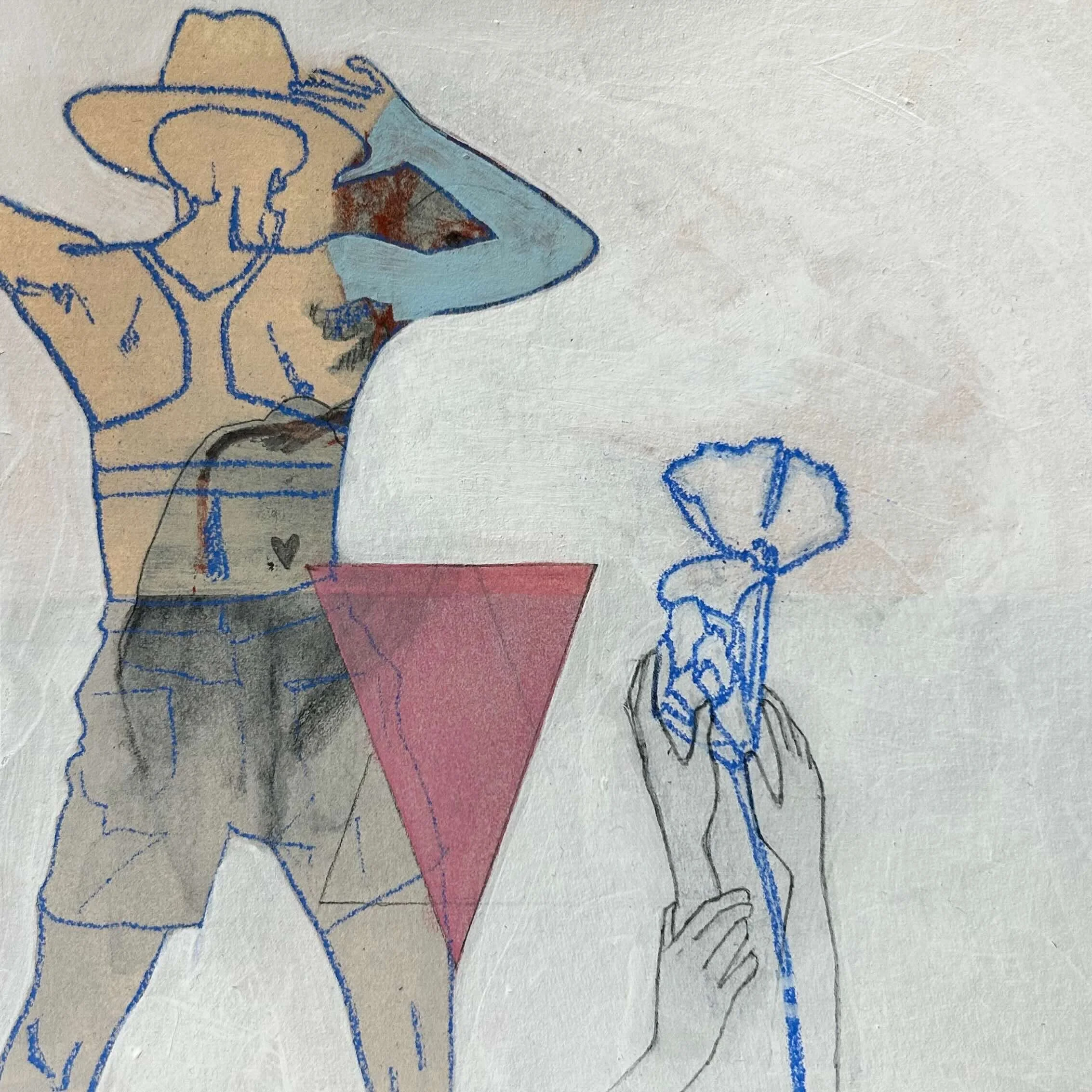 "Emergence", Mixed media, 8x8 inches