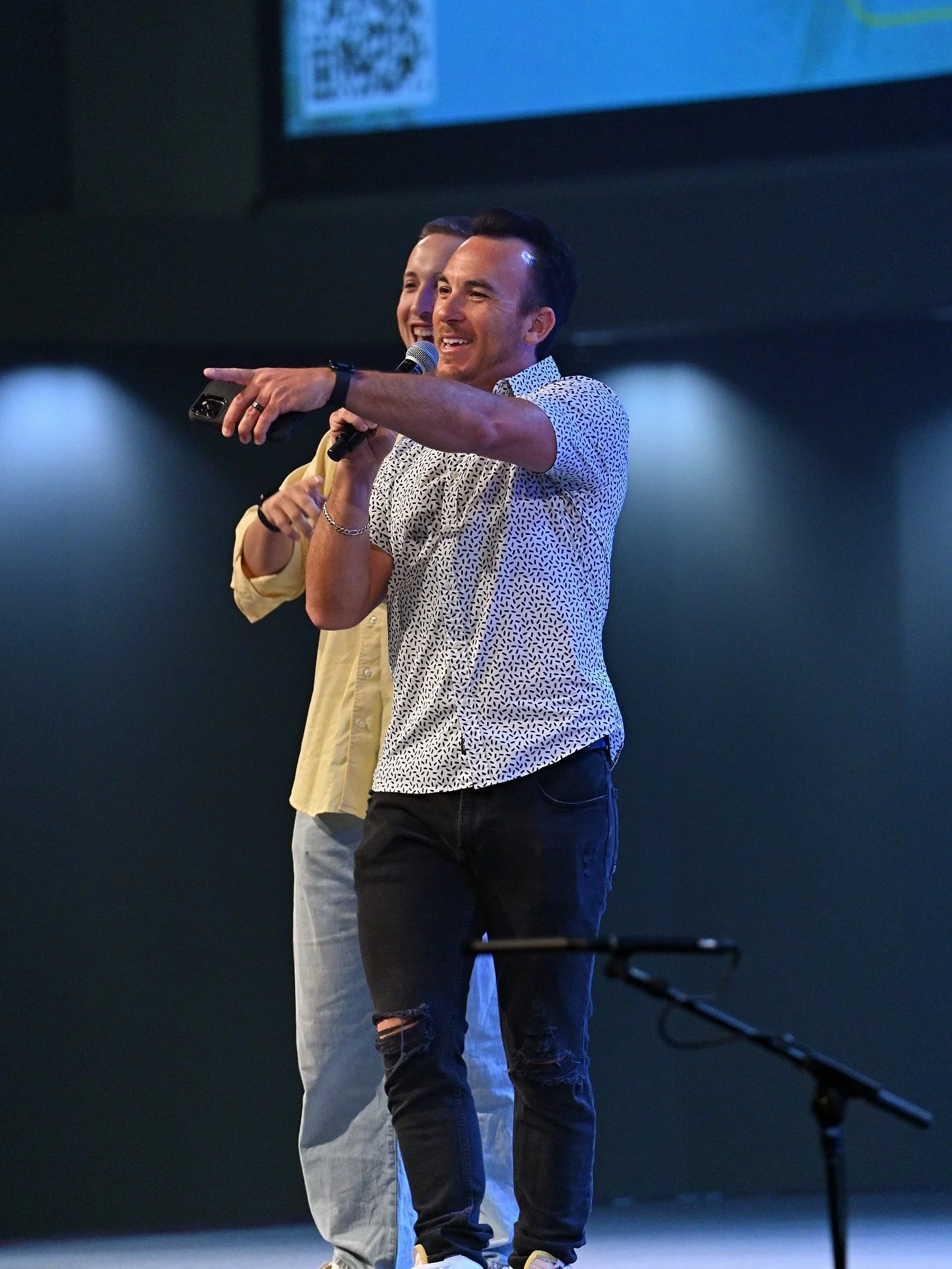 All smiles because today is our favorite day of the week! Make sure to join us at 9 am or 11 am! We can&rsquo;t wait to worship with you today!