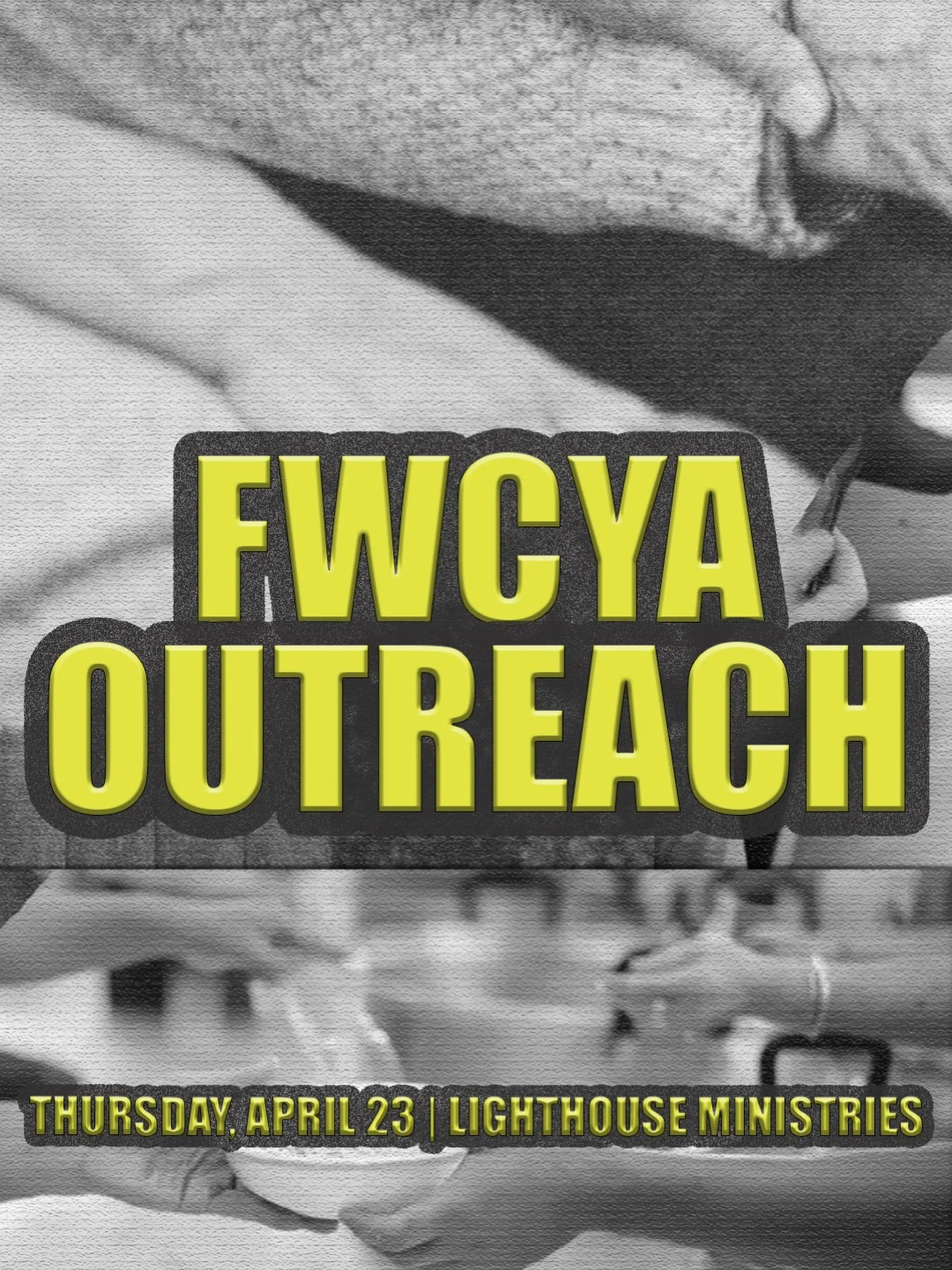 Serve with us.

April 23 | 4PM
Lighthouse Ministries

Link in bio to sign up🔗

Bring a heart ready to serve!