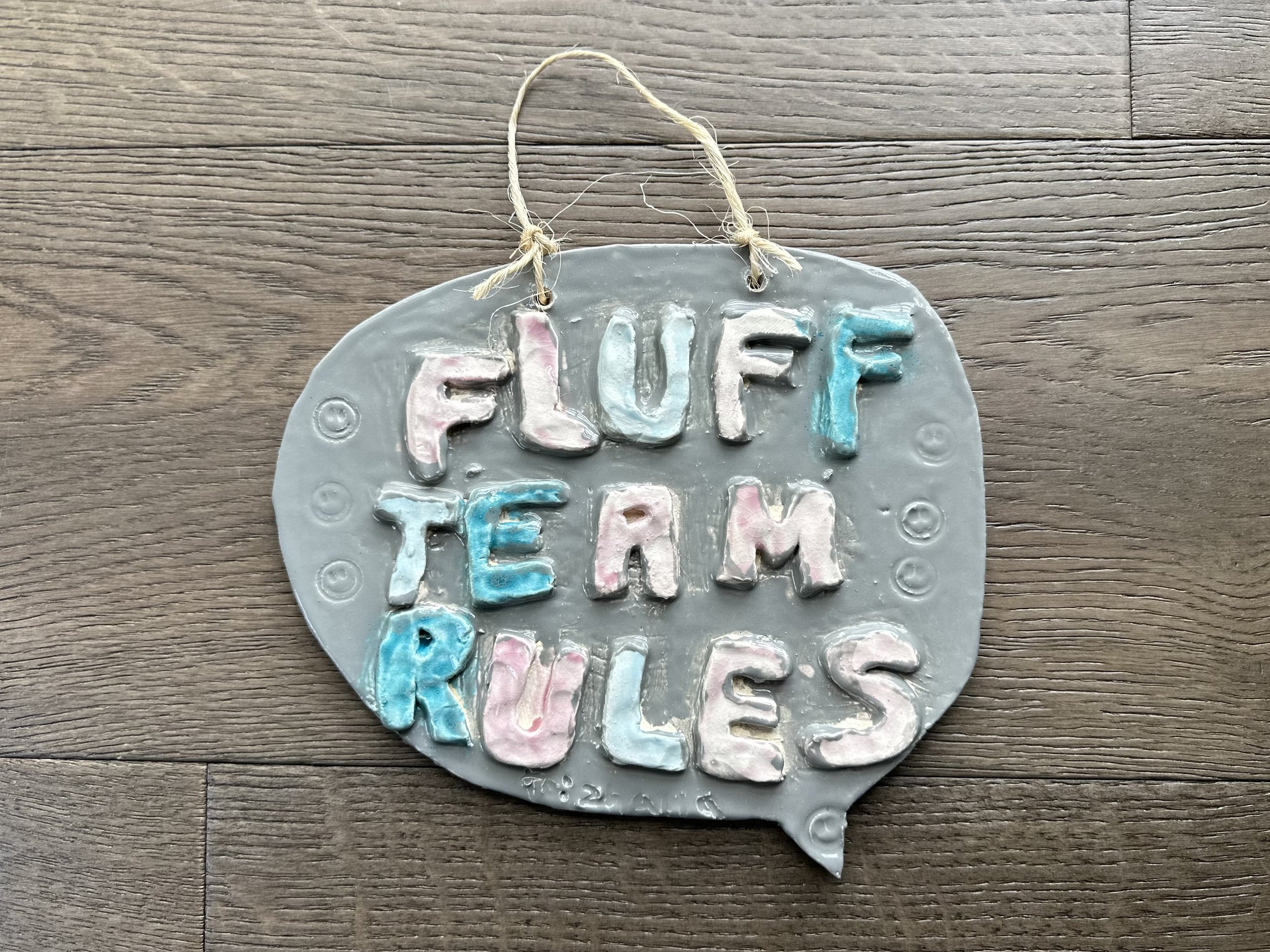 Fluff team plaque