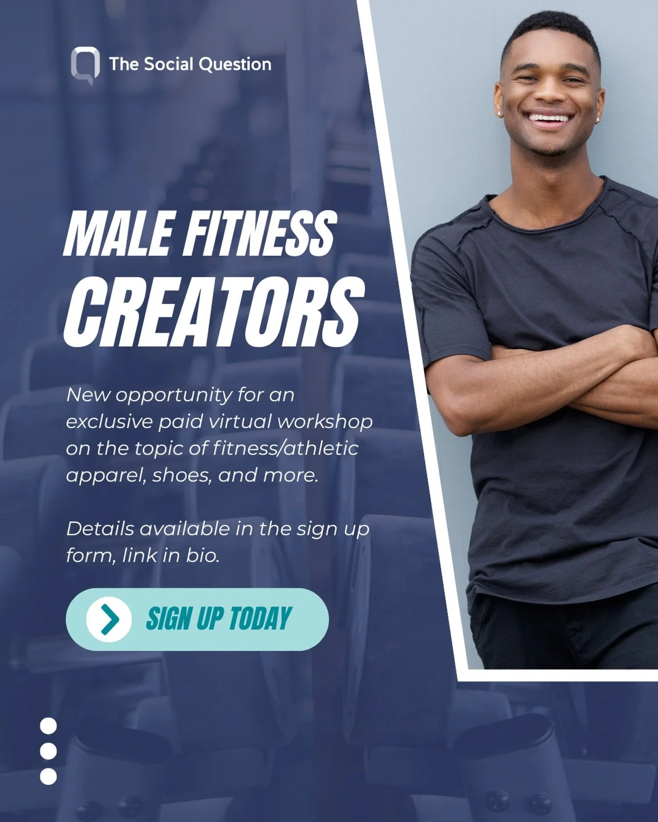 Looking for MALE fitness and athletic creators in the US, ages 22-34 for a private research virtual event. Only 5 open spots available. As always - this is a paid opportunity and compensation will be discussed with qualified accounts. Link in bio, an