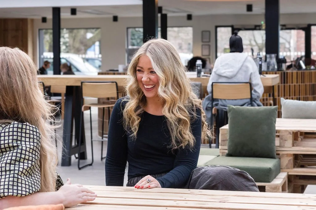 Coach Gemma Donnelly delivering an in person Coaching Manchester