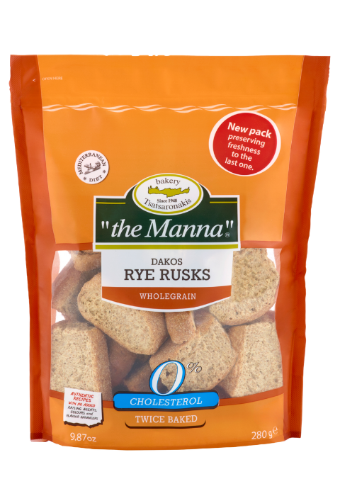 MANNA – Dakos Rye Rusks Wholegrain 0% Cholesterol 280gr
