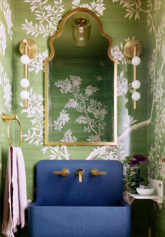 botanical bathroom interior design and remodel 