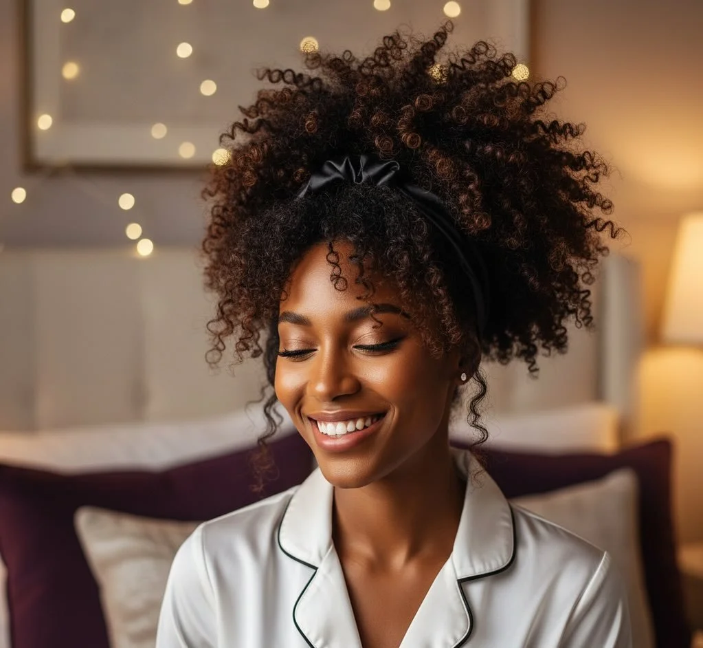 Pineappling your curls is a game-changer for maintaining volume and definition overnight! 🍍 Gather your hair loosely on top of your head to prevent flattening and frizz. Your curls will thank you in the morning! 

Learn more styling tricks! Visit ou