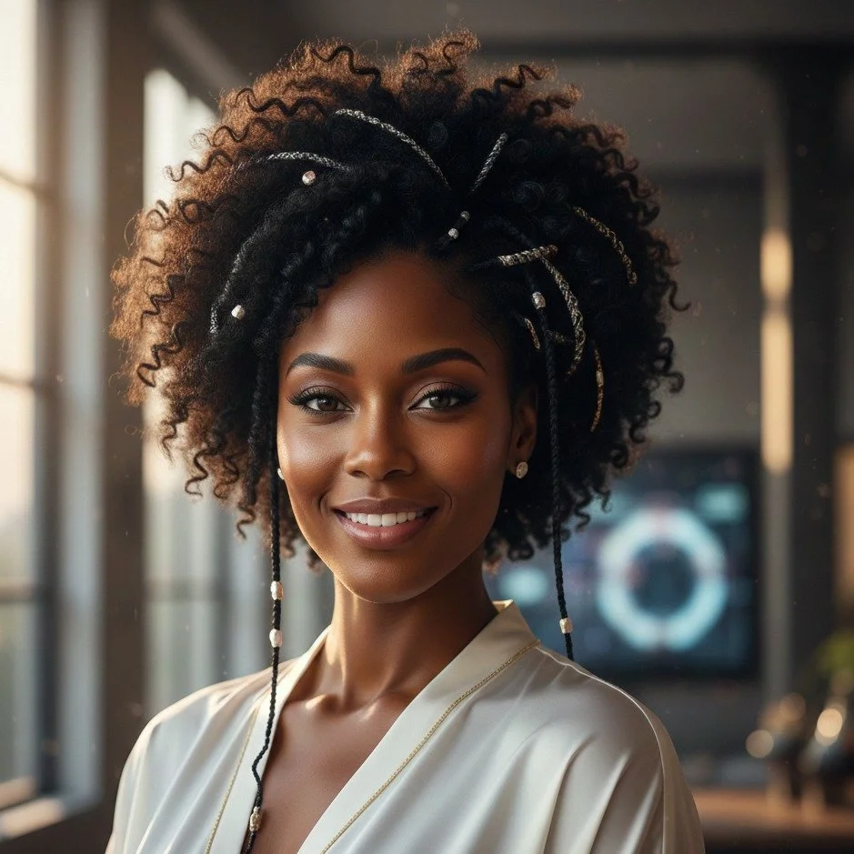 That glow you get when your hair is living its best life! ✨ At StyldLife Crown Club, we're all about celebrating the unique beauty of every strand, every curl, every twist.

This look perfectly captures the essence of what we adore: radiant confidenc