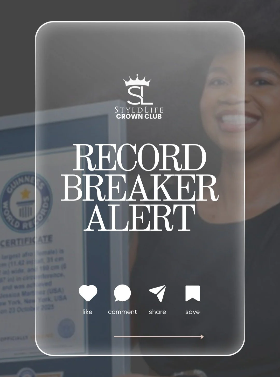 👑 RECORD BREAKER ALERT: Jessica Martinez joins StyldLife!

We are beyond excited to announce that Jessica Martinez, the official Guinness World Record holder for the Largest Afro, is our newest StyldLife Influencer Partner! 🏆✨

Jessica&rsquo;s icon