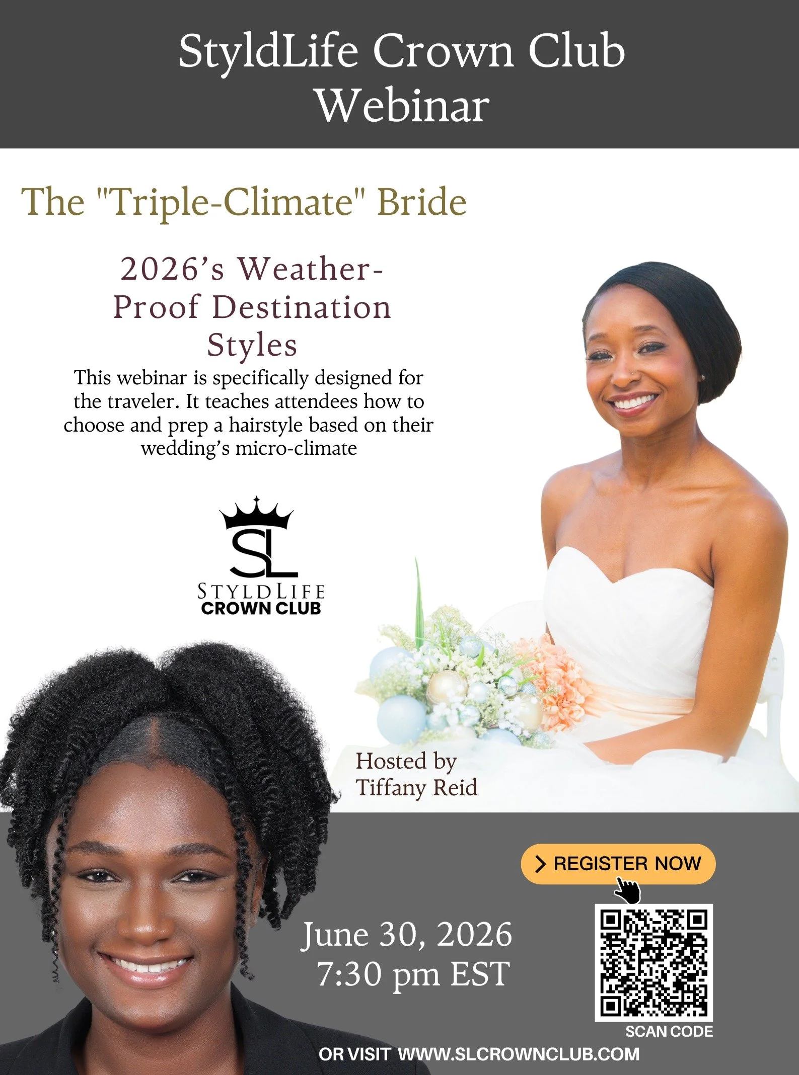 👑 Calling all 2026 brides, bridal stylists, and destination jet-setters! ✈️✨

Say goodbye to humidity frizz, dry-air limpness, and sudden downpours ruining your perfect look. The StyldLife Crown Club is bringing you the ultimate masterclass to ensur