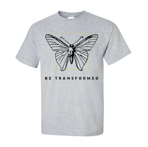 Transformed Not Conformed Tshirt Butterfly Grey Front.png