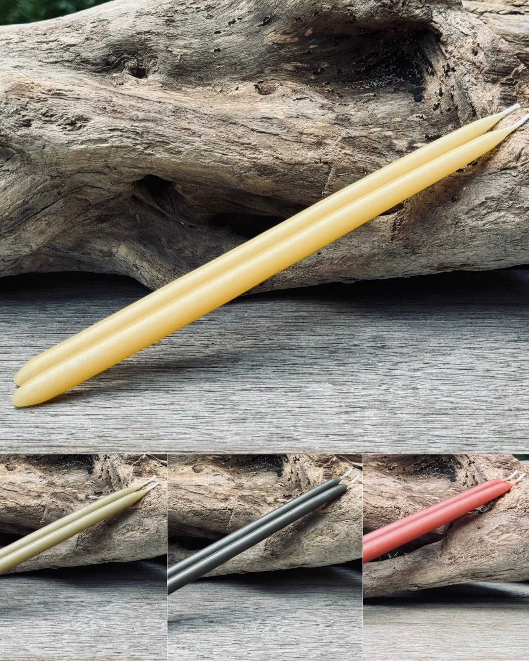 Our petite 7" meditation individually hand-dipped taper candles are made from 100% beeswax with natural cotton wick, burning cleanly for 2 hours each. We offer them as a pair for $12 or a box of 5 pairs for $50.

#stillcandlesco #candlesofinstag