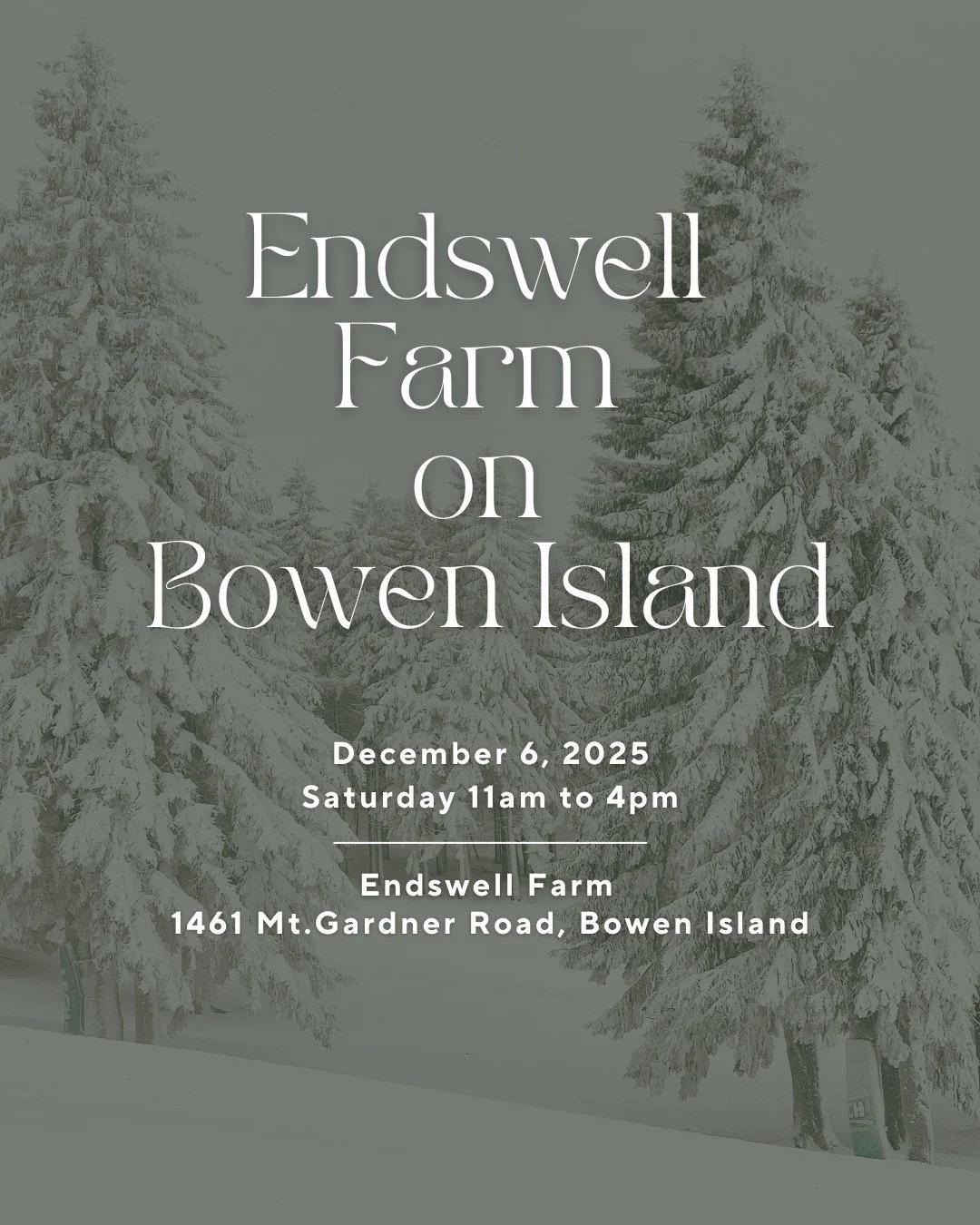 This weekend we are in full holiday spirit and will be at 4 holiday markets! 

Two on Bowen Island at @endswellfarm and the Bowen Island Community School, as well as, two in Vancouver at the Heritage Hall with @madeinthe604. 

Come find the perfect h