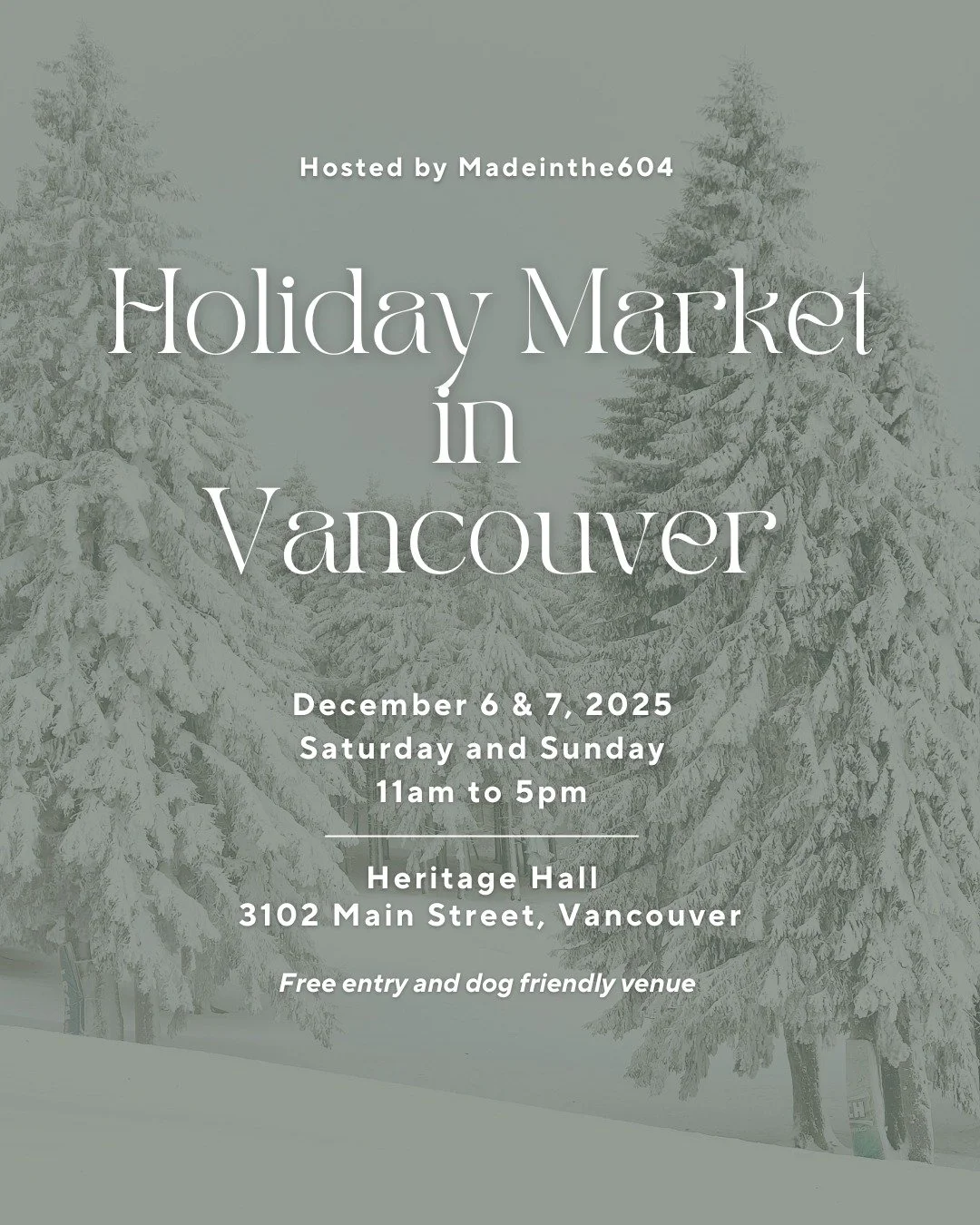 This weekend we are in full holiday spirit and will be at 4 holiday markets!

Two on Bowen Island at @endswellfarm and the Bowen Island Community School, as well as, two in Vancouver at the Heritage Hall with @madeinthe604.

Come find the perfect hol