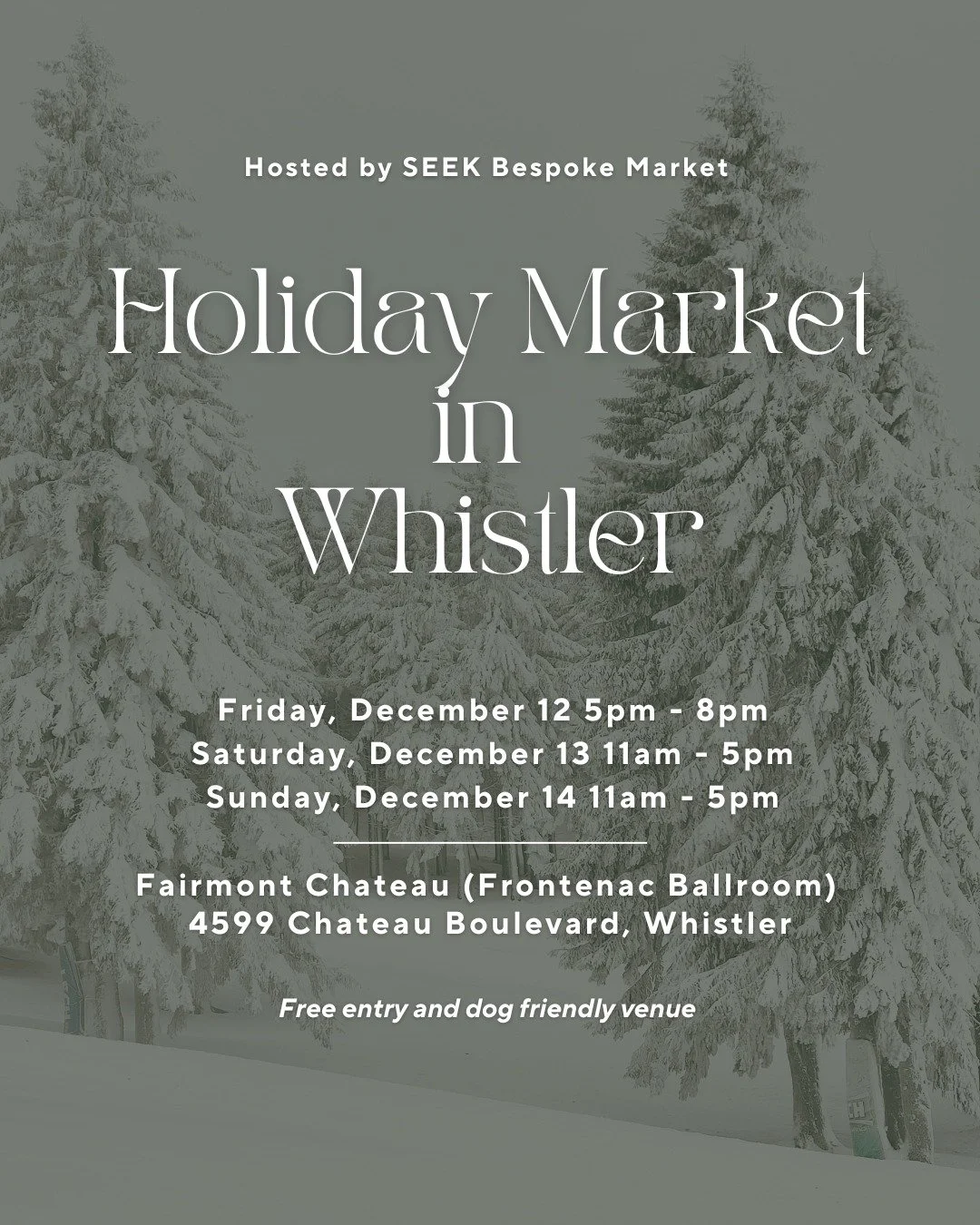 We are very excited to be a vendor at the SEEK Bespoke Holiday Market in Whistler this weekend! 

Come find the perfect holiday gifts for your loved ones and yourself to warm this Winter season! @the.bespokemarket 

#stillcandlesco #endswellfarm #hol