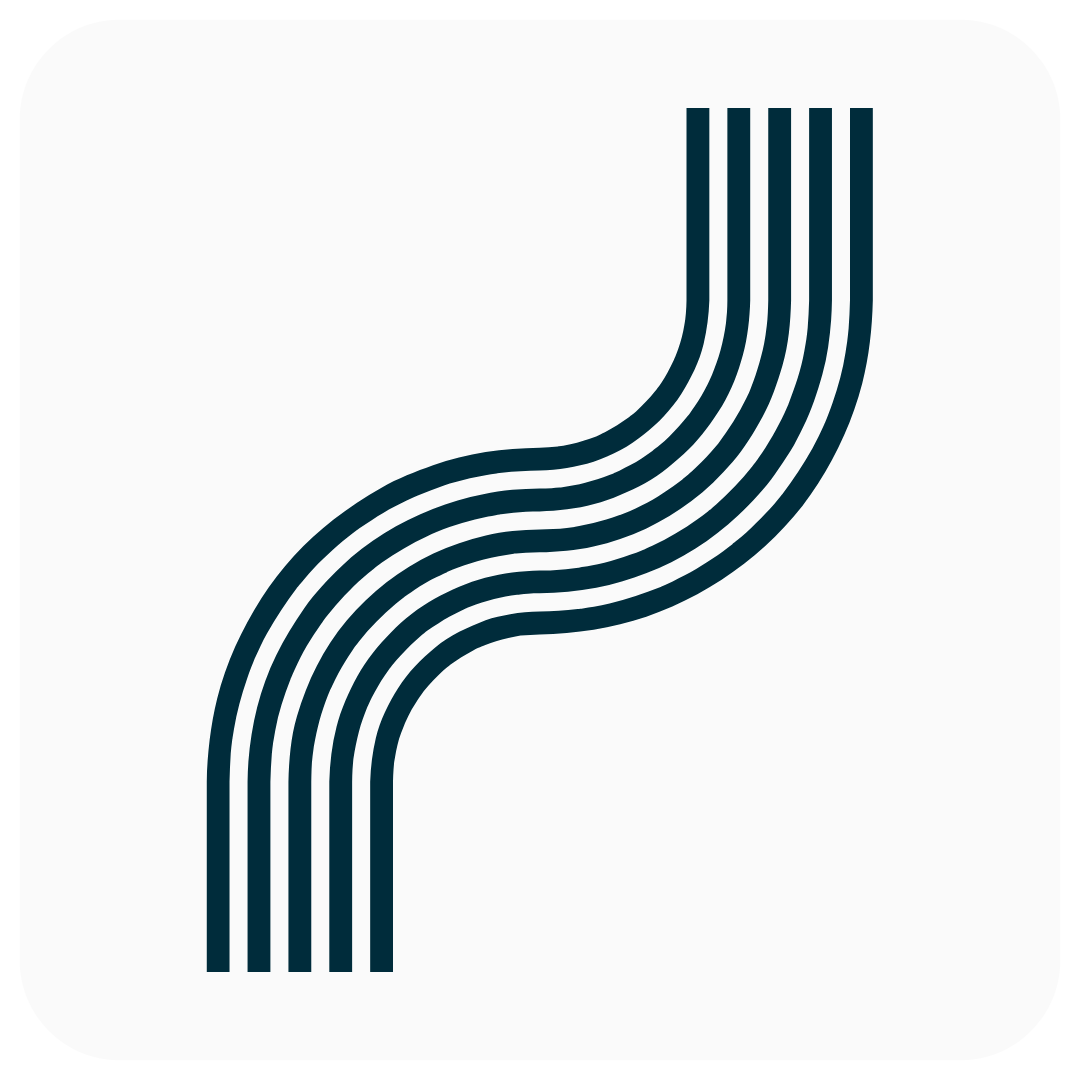 Abstract wavy lines icon on white background