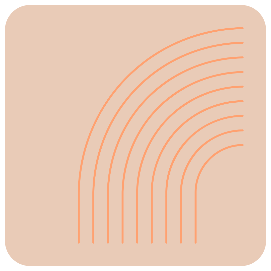 Abstract design with curved orange lines on a beige background representing a page called "start fertility treatment"