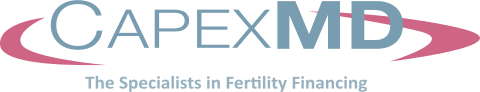 CAPEXMD logo with tagline "The Specialists in Fertility Financing"